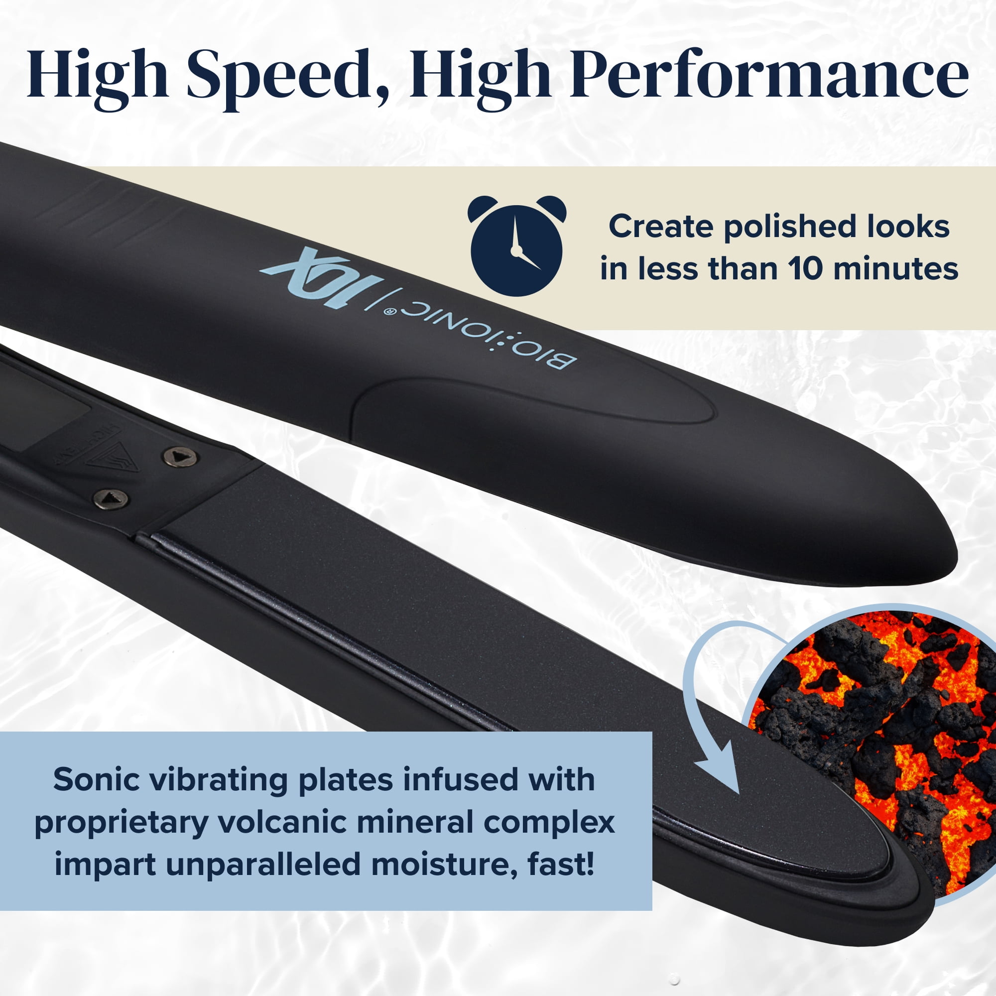 Bio Ionic 10X Styling Flat Iron, 1" Hair Straightener with Sonic Vibrating Plates, Ceramic Flat Iron - Image 6