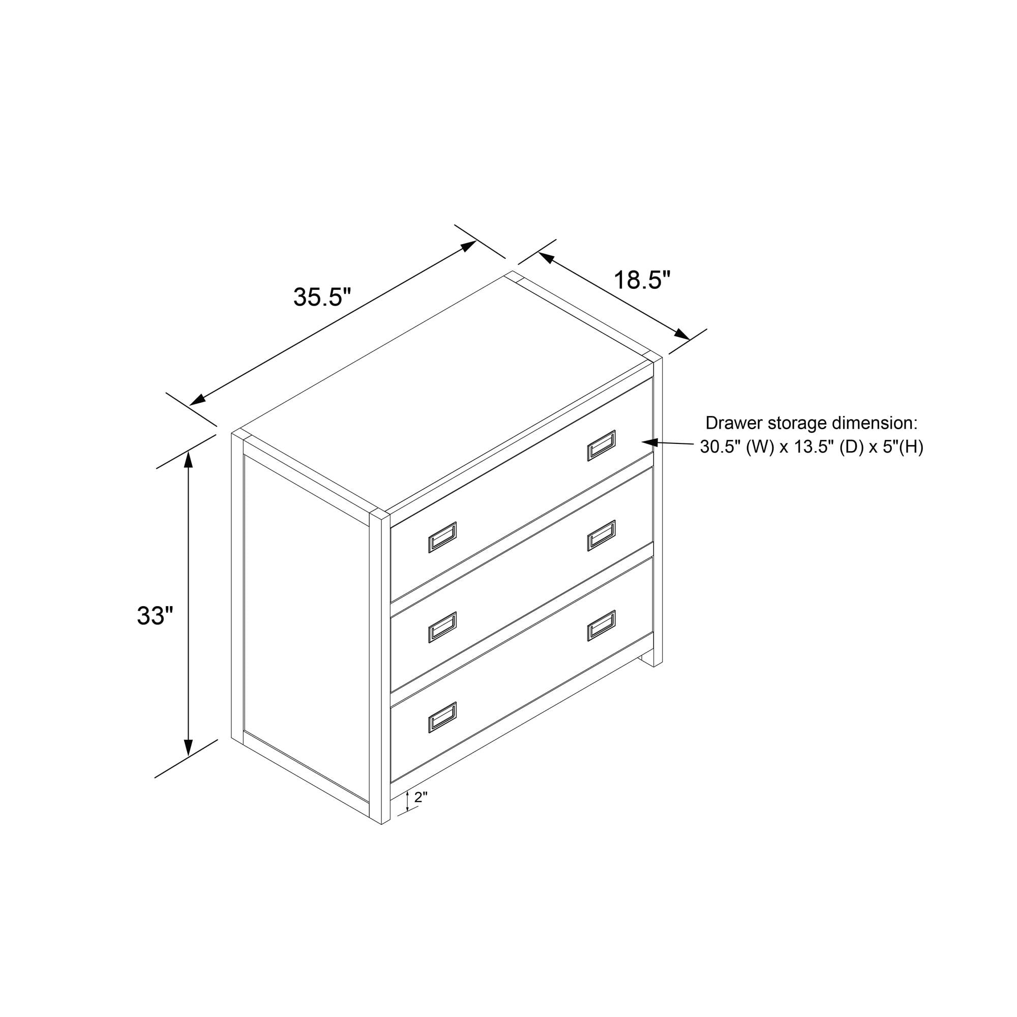 Baby Relax Miles 3-Drawer Dresser, Nursery Storage, Graphite Blue - Image 19