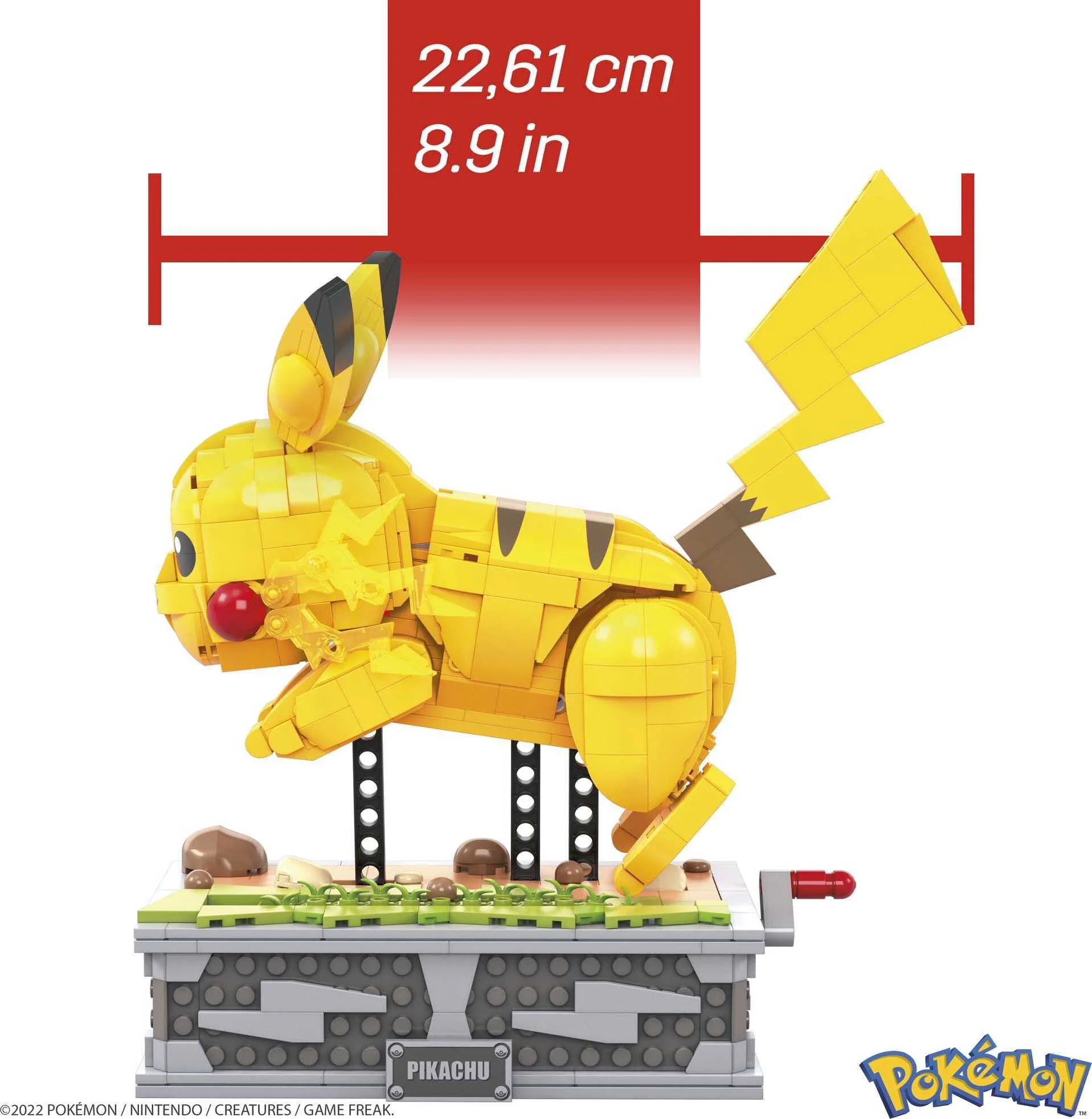 MEGA Pokemon Building Kit Motion Pikachu (1092 Pieces) for Collectors - Image 4