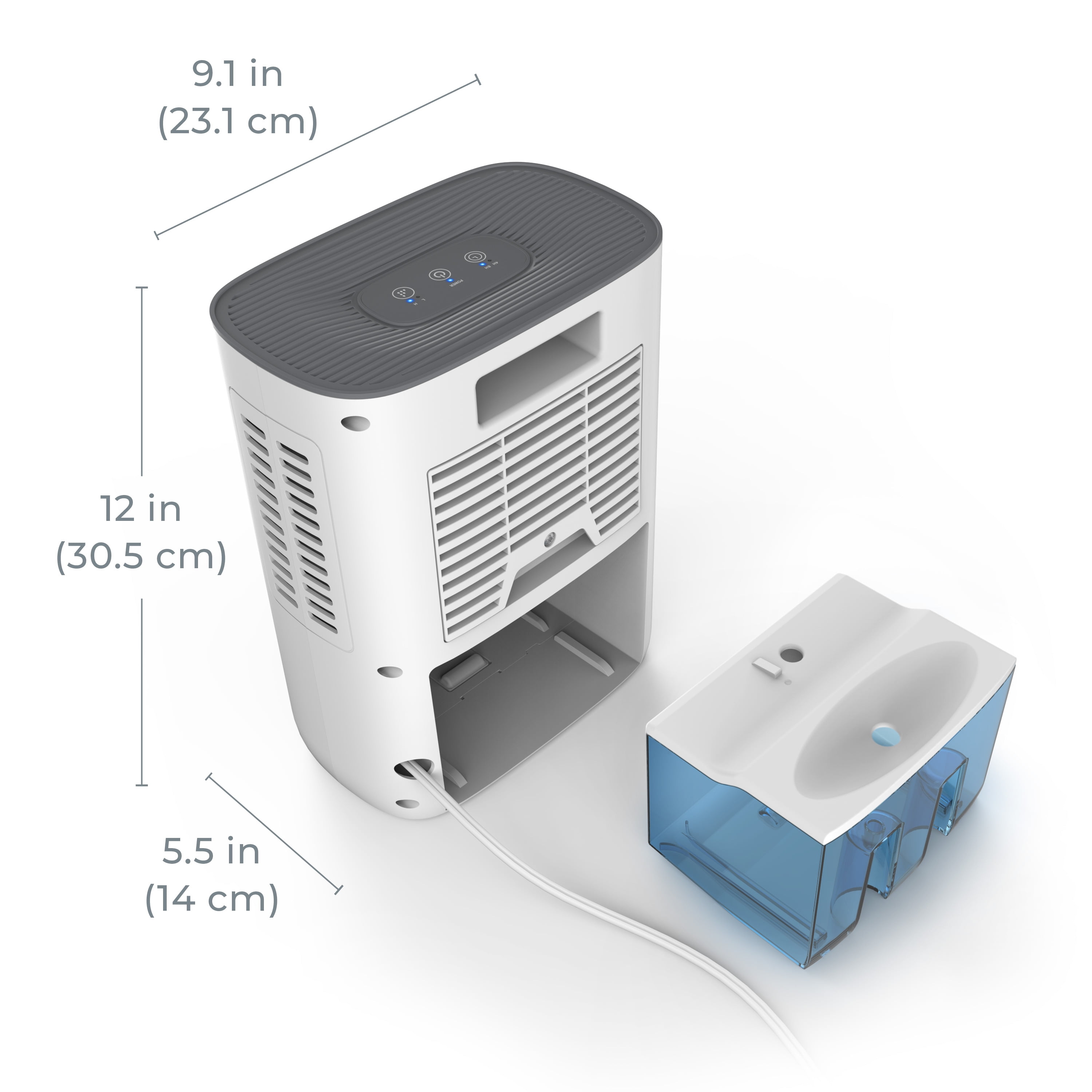 Pure Enrichment PureDry Deluxe Dehumidifier - Mid-Sized 1.5L Water Tank Eliminates 500ml/day in Excess Moisture from Closets, Bathrooms, Basements, Boats, Kitchens and Other Small to Mid-Sized Areas - Image 6