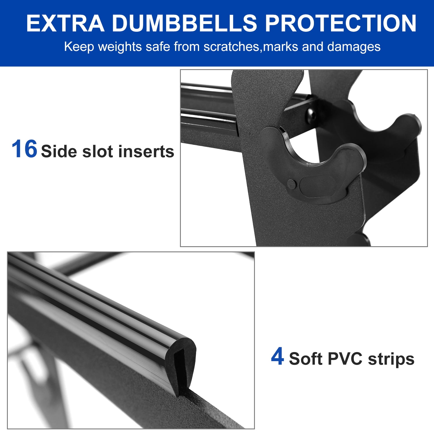 XPRT Fitness Heavy-duty Dumbbell Rack – Dumbbell Storage Rack, Holds up to 400 Lbs. – 2 Tiers Rack, Ideal for 5-30 Lbs. Dumbbells – Compact Design, Ideal Home Gym Equipment - Image 9