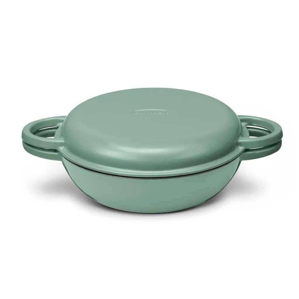 Cuisinart Chef's Classic Enameled Cast Iron 2-in-1 Multipurpose Set | Sage Green - Image 5