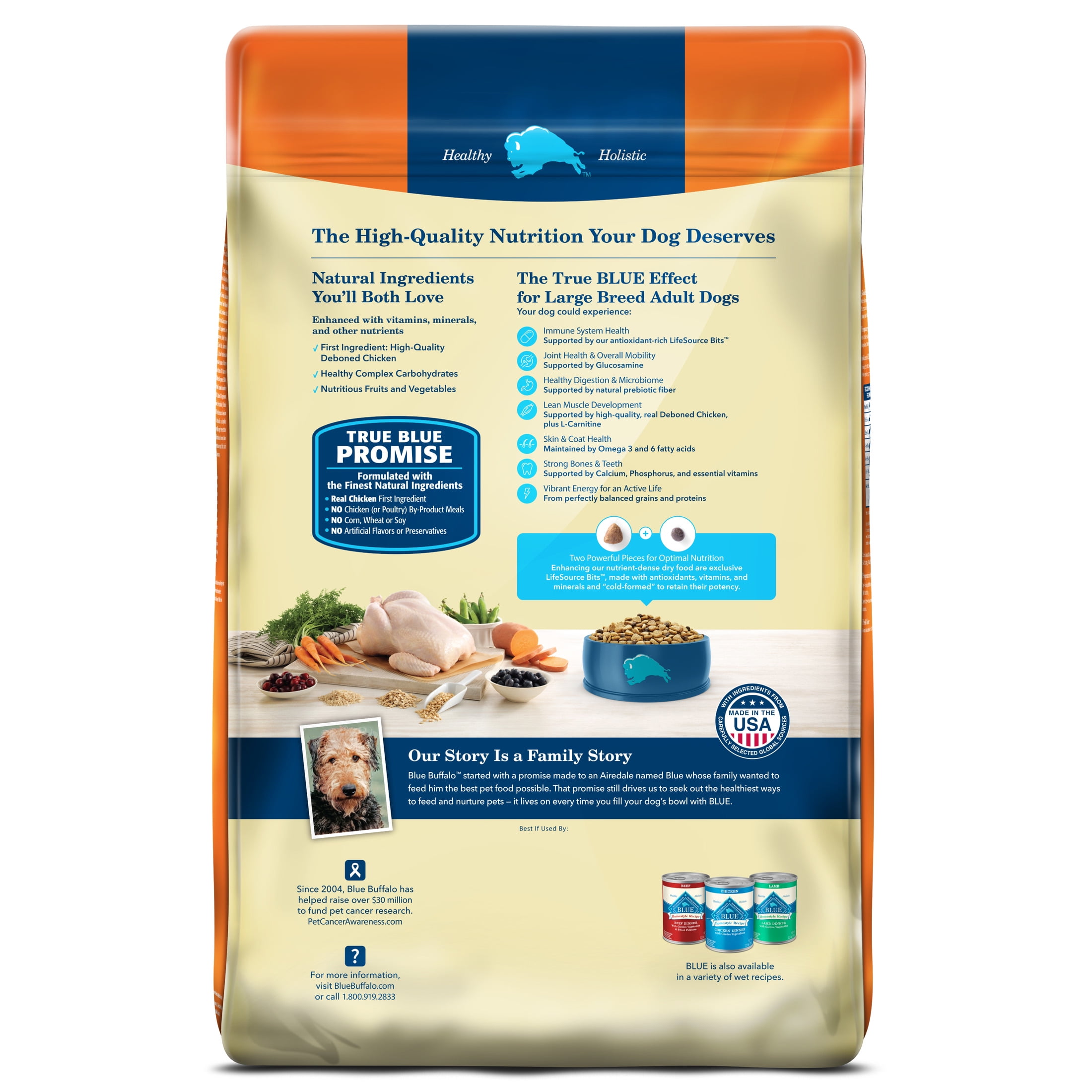 Blue Buffalo Life Protection Formula Large Breed Dry Dog Food, Chicken & Rice, 15-lb. Bag - Image 7
