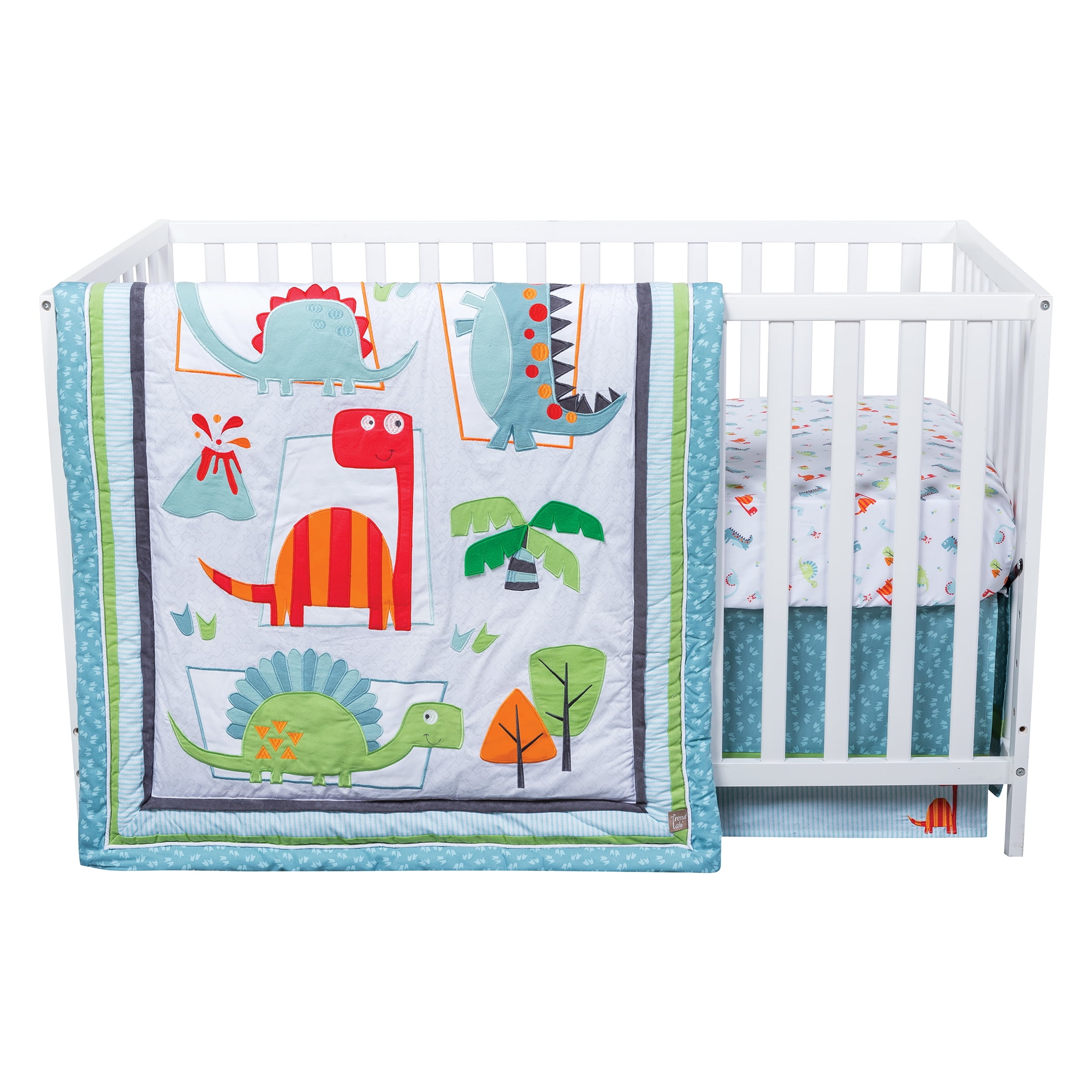 Trend Lab Baby Nursery Crib Bedding Set, Dinosaur Roar 3 Piece - Image 2