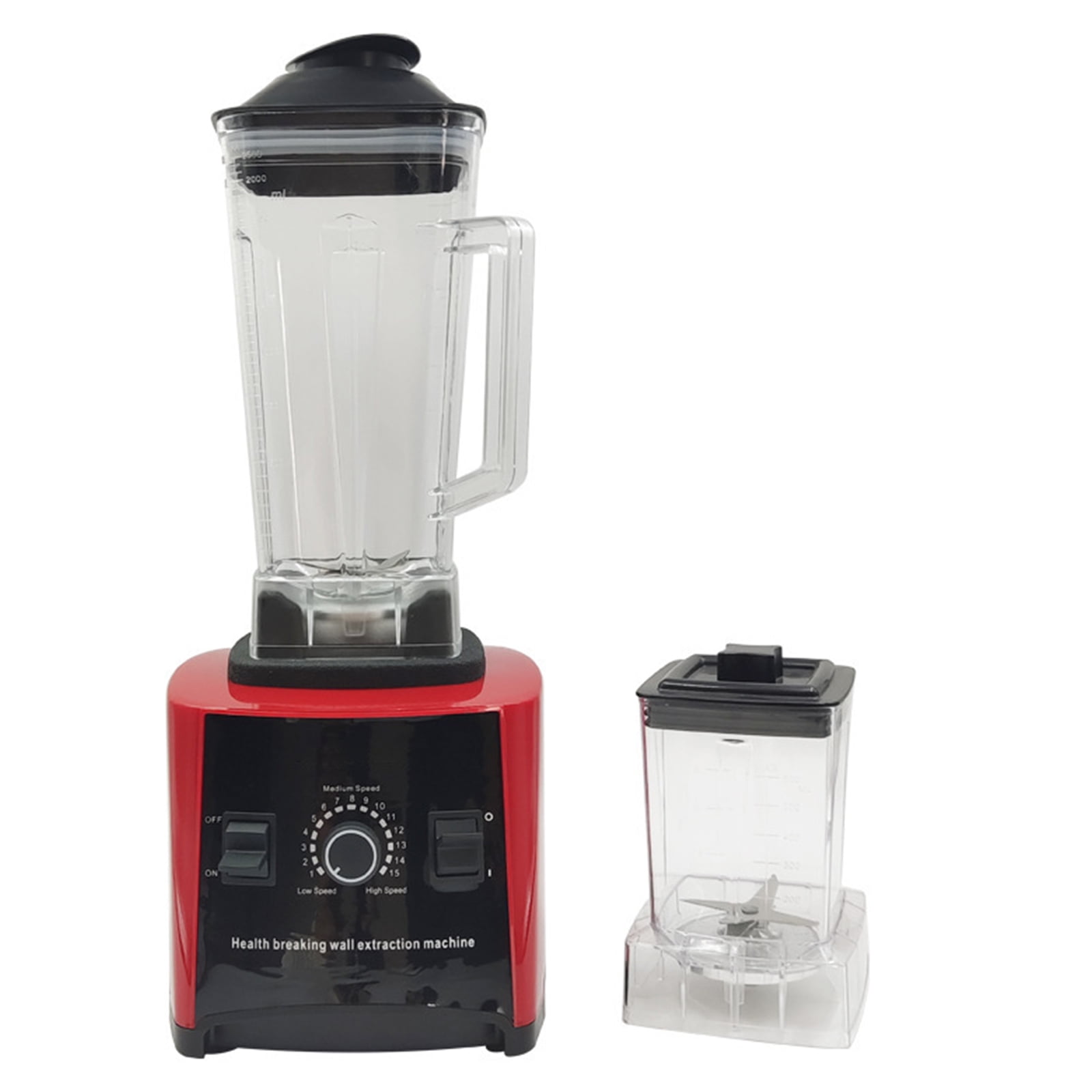 LASIEYO Countertop Blender, Professional Blender for Shakes and Smoothies Food Processor Electric Juicer Squeezer, 3000W 15 Adjustable Speed Control Blender for Kitchen Ice Crush Fruit Drinks, Red 2L - Image 10