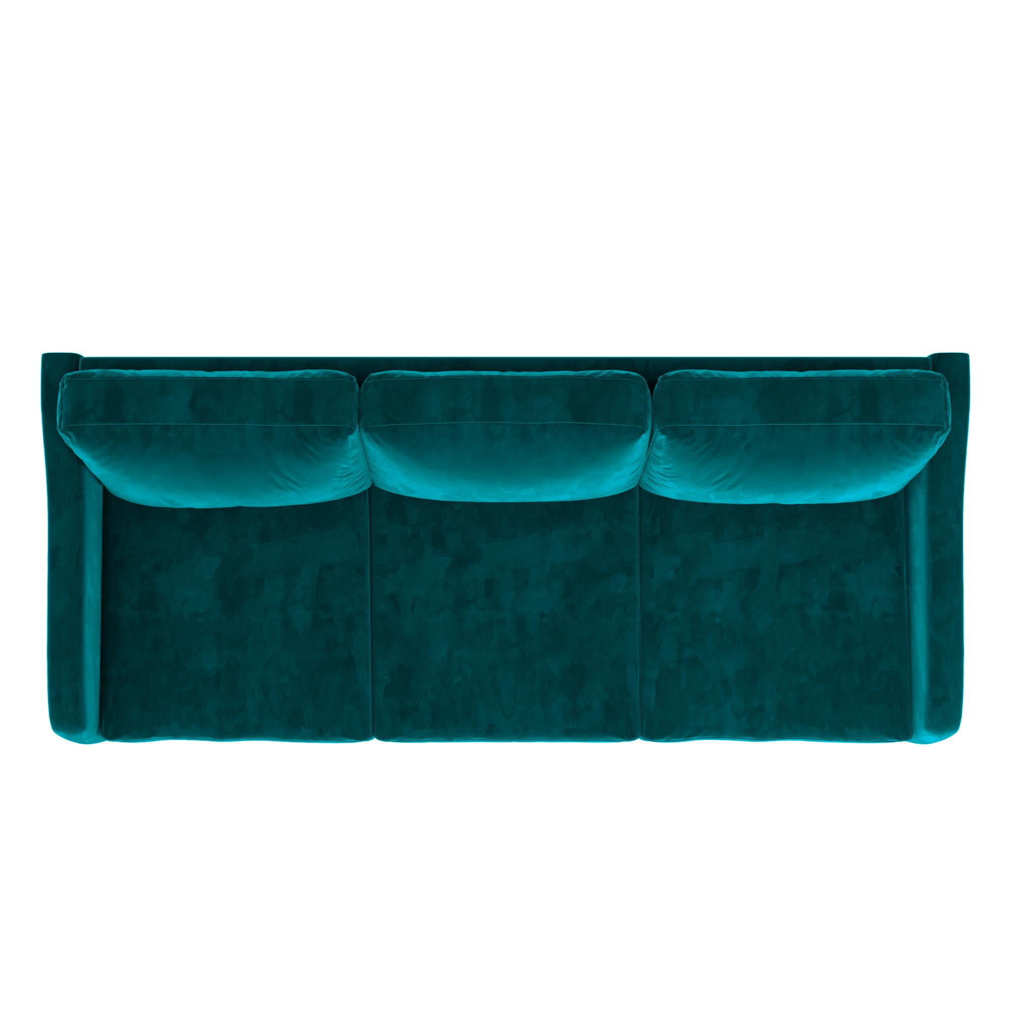 DHP Marbella 3-Seater Sofa Couch, Living Room Furniture, Green Velvet - Image 13