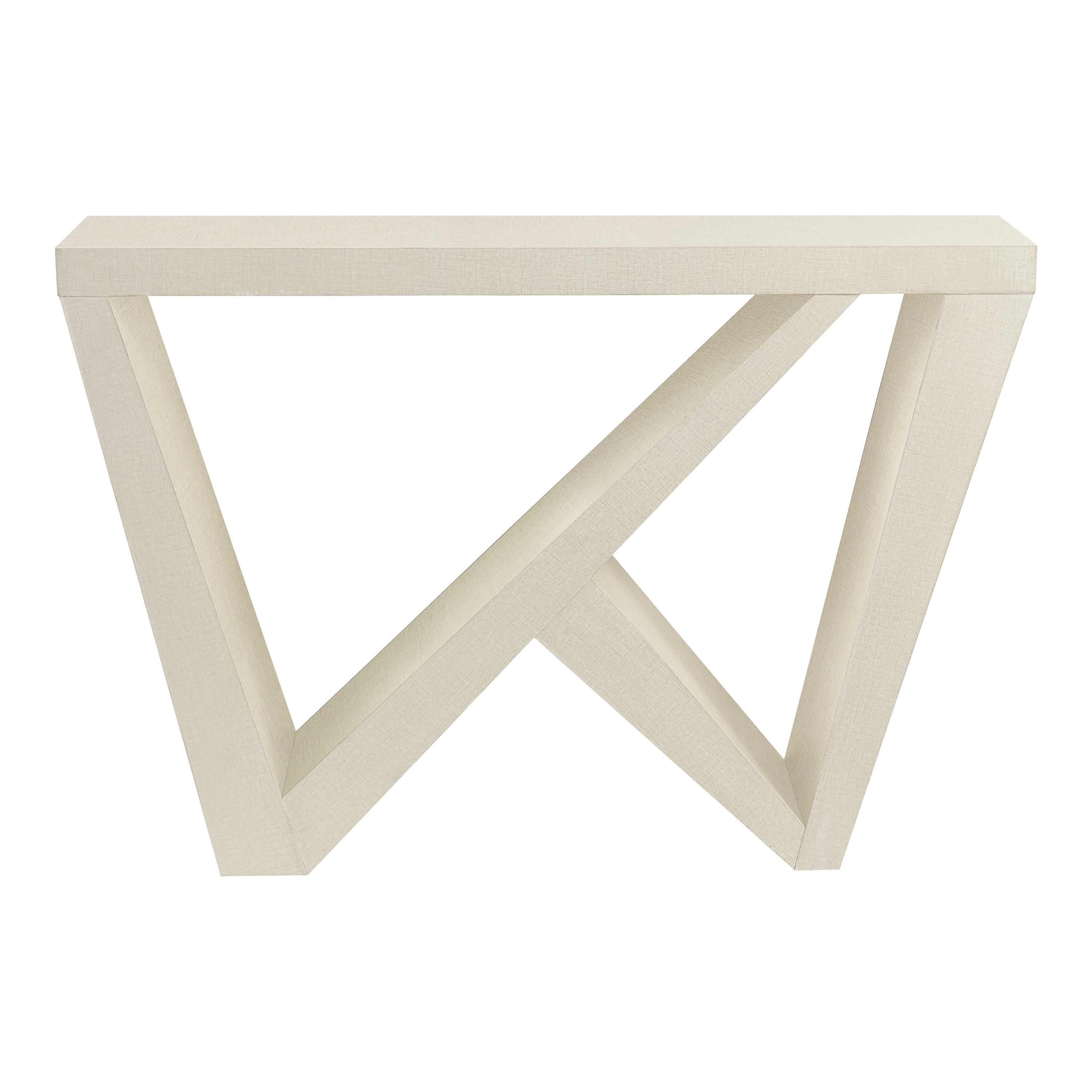 Furniture of America Wyll Rectangle Wood Cream Weave Console Table - Image 6