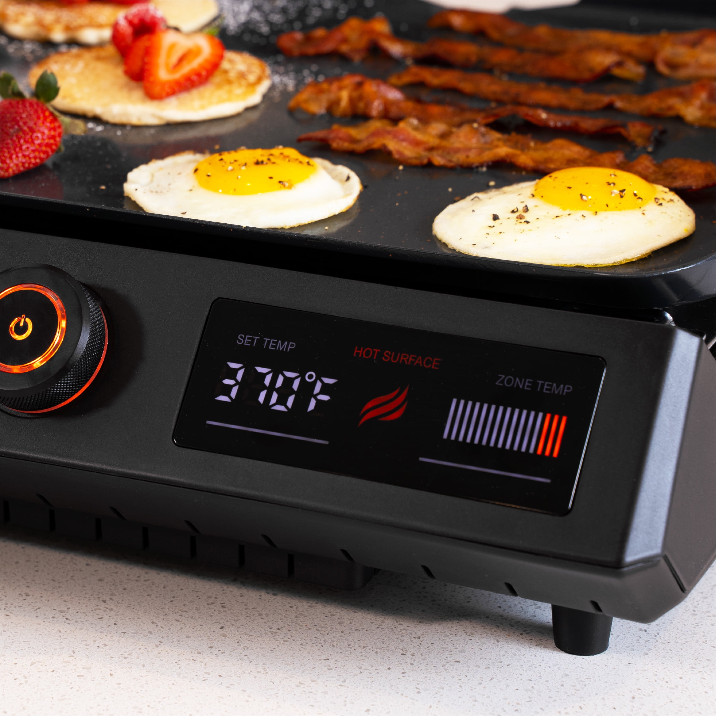 Blackstone E-Series 17" Electric Tabletop Griddle with Hood, Black - Image 2