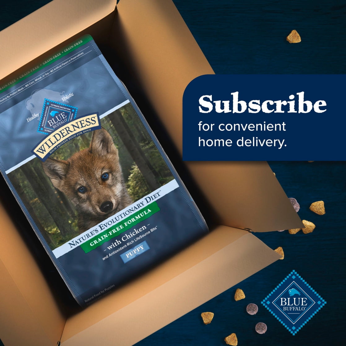 Blue Buffalo Wilderness High-Protein Grain-Free, Puppy Dry Dog Food, Chicken, 24-lb Bag - Image 4