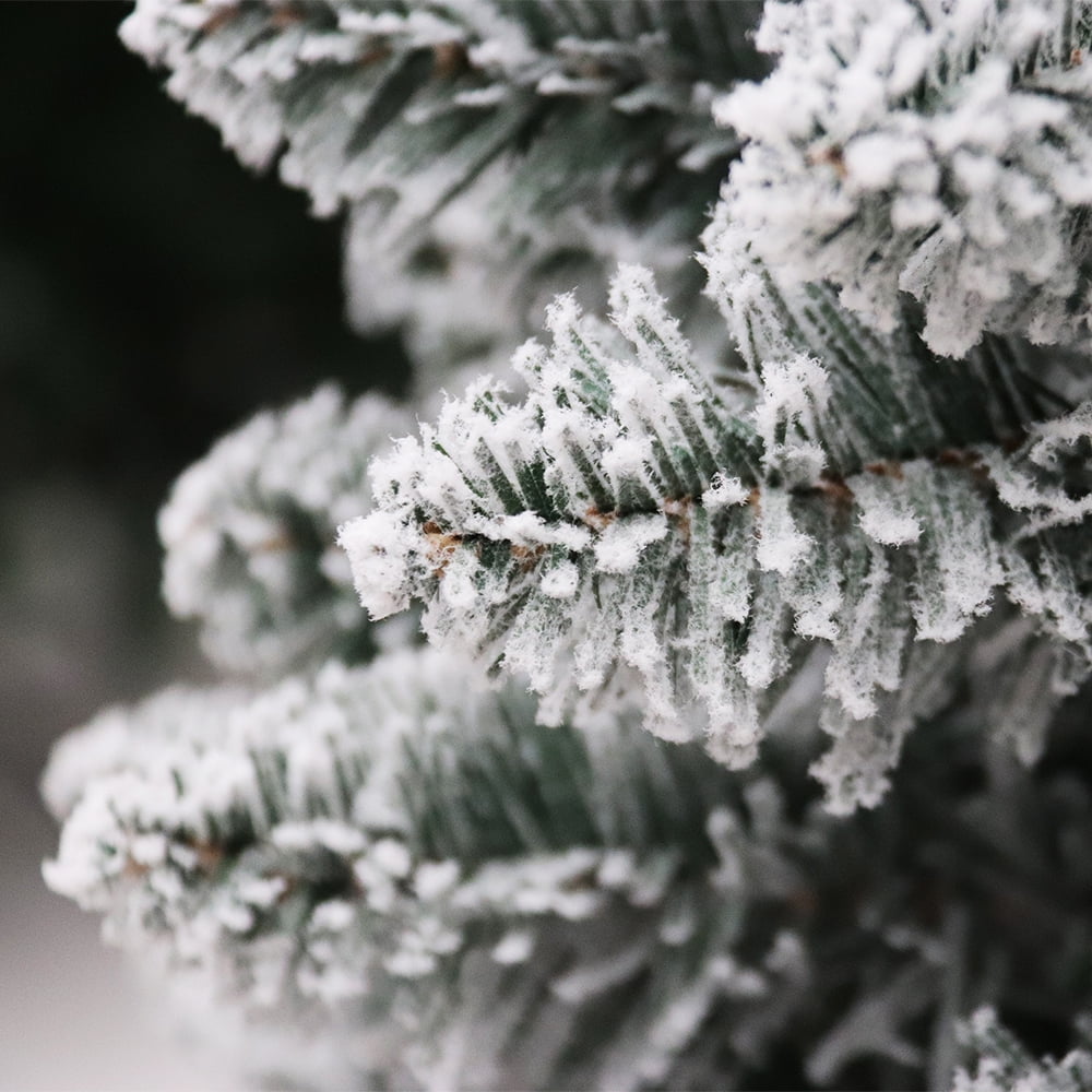 Abble 5 Ft Pre-Lit LED Snow Flocked Artificial Christmas Tree 60"H - Image 3