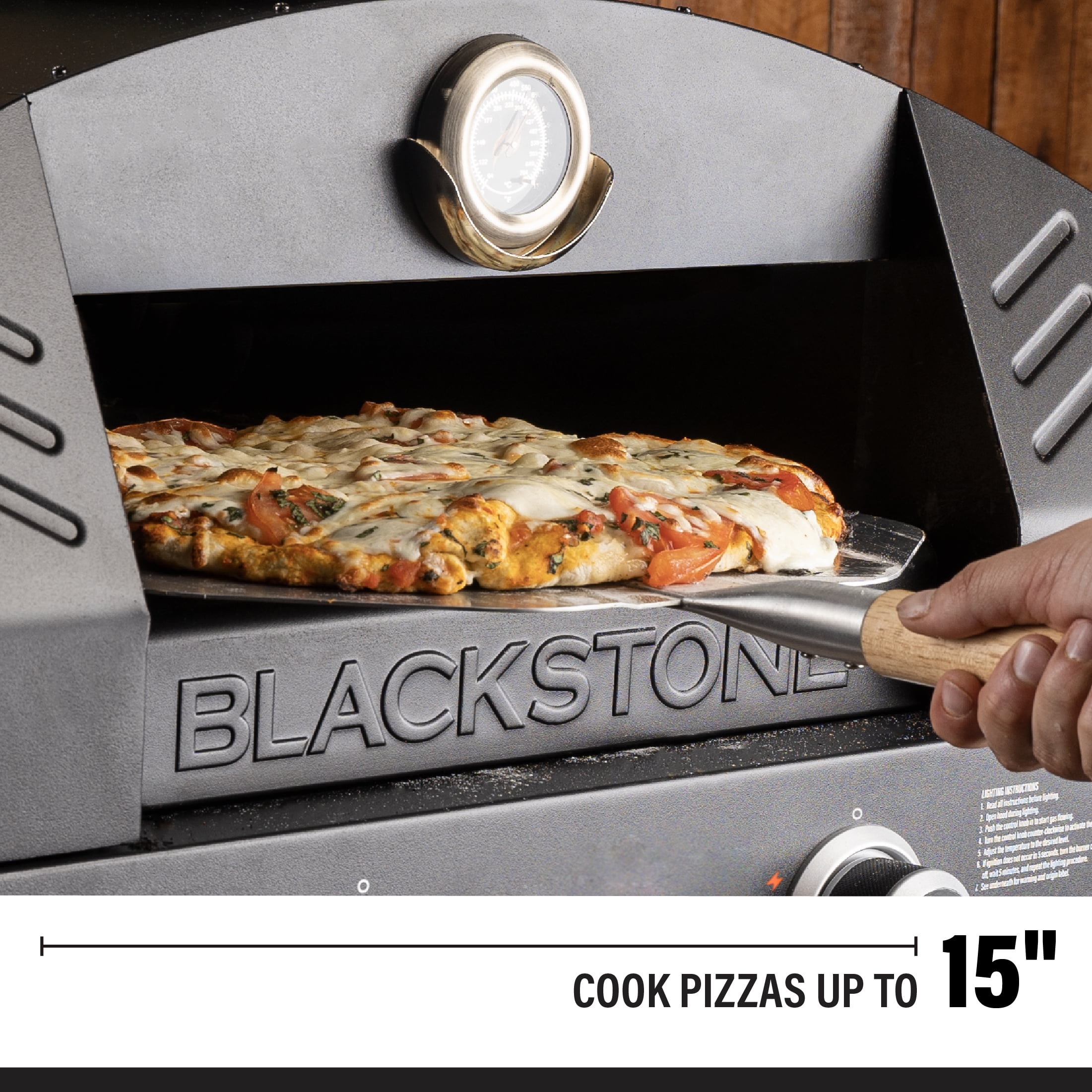Blackstone Outdoor Tabletop Propane Pizza Oven with Two 15" Cordierite Stones - Image 11