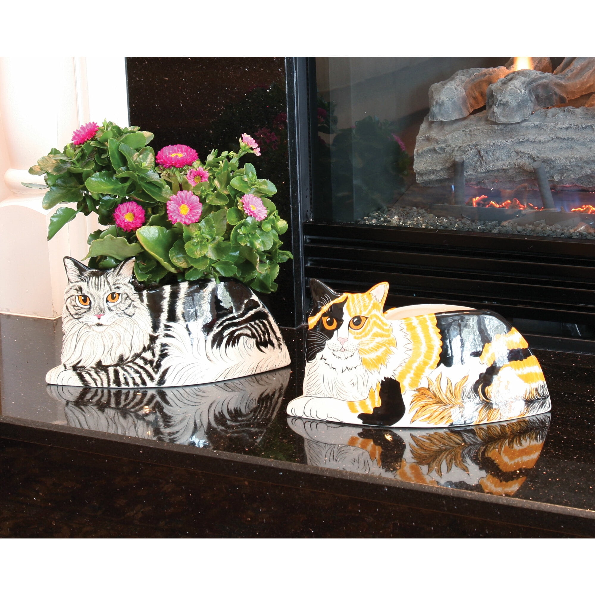 Rescue Me Now Pavilion Gift, Calico Cat Planter Vase, 6-1/2-Inch Tall - Image 4