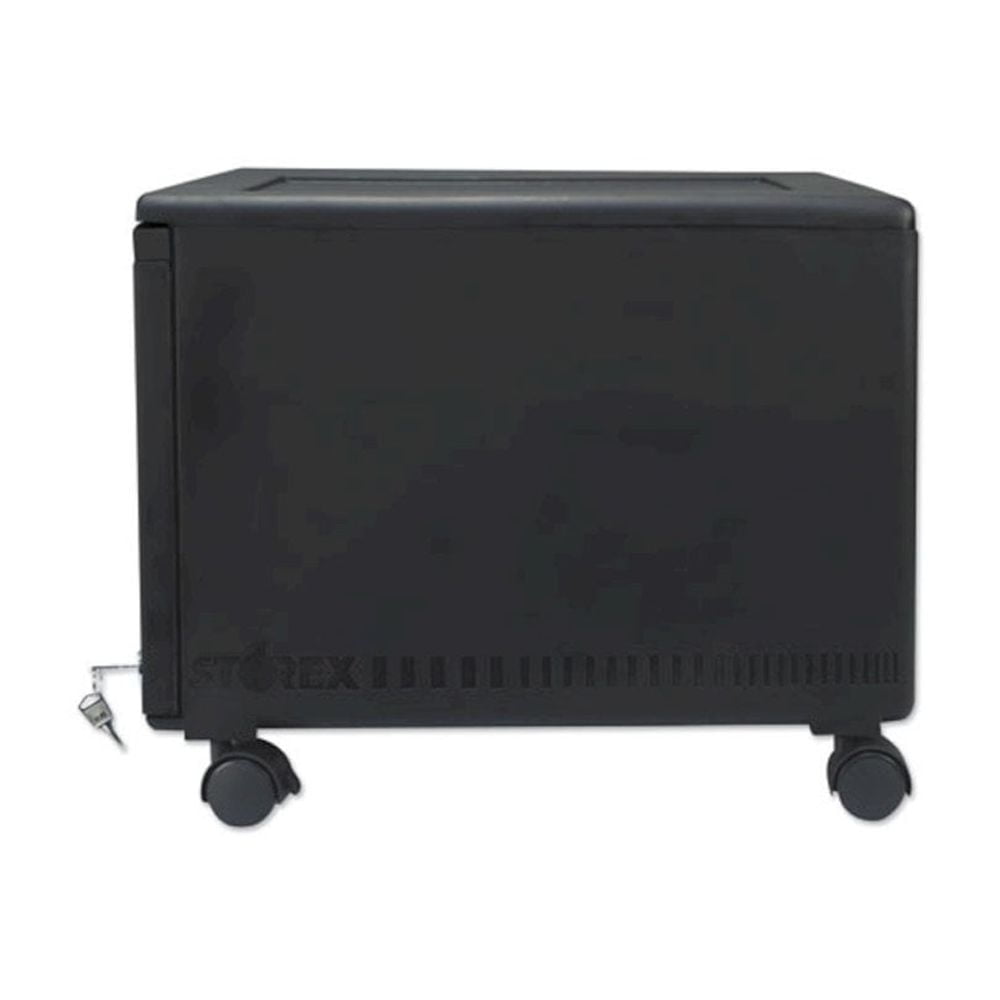 Storex Single-Drawer Mobile Filing Cabinet, 1 Legal/Letter-Size File Drawer, Black, 14.75" x 18.25" x 12.75" - Image 3