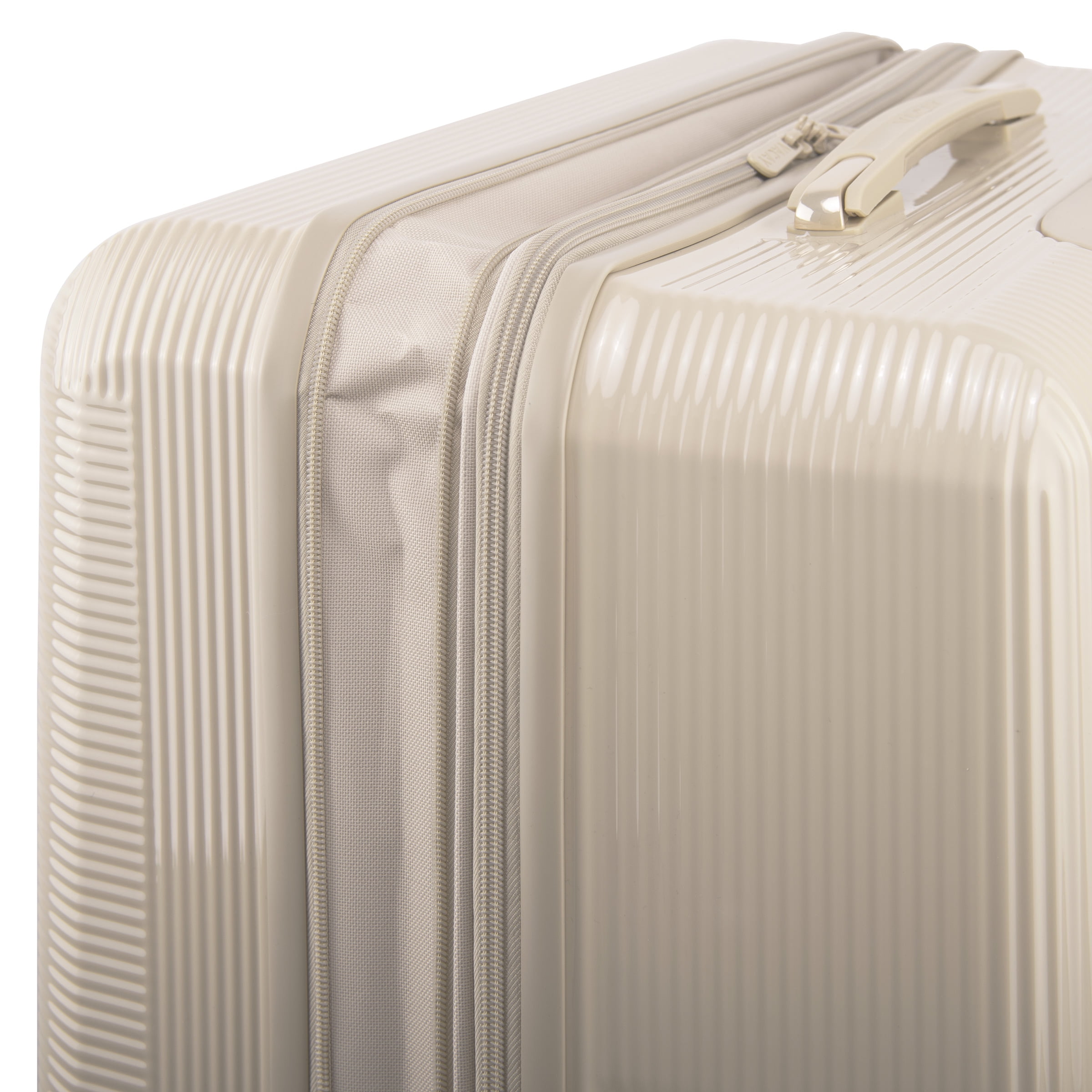 Vacay Hardside Future Collection by iFLY Luggage 2-Piece Set, 20" Carry-on and 28" Checked Luggage, Sand - Image 2