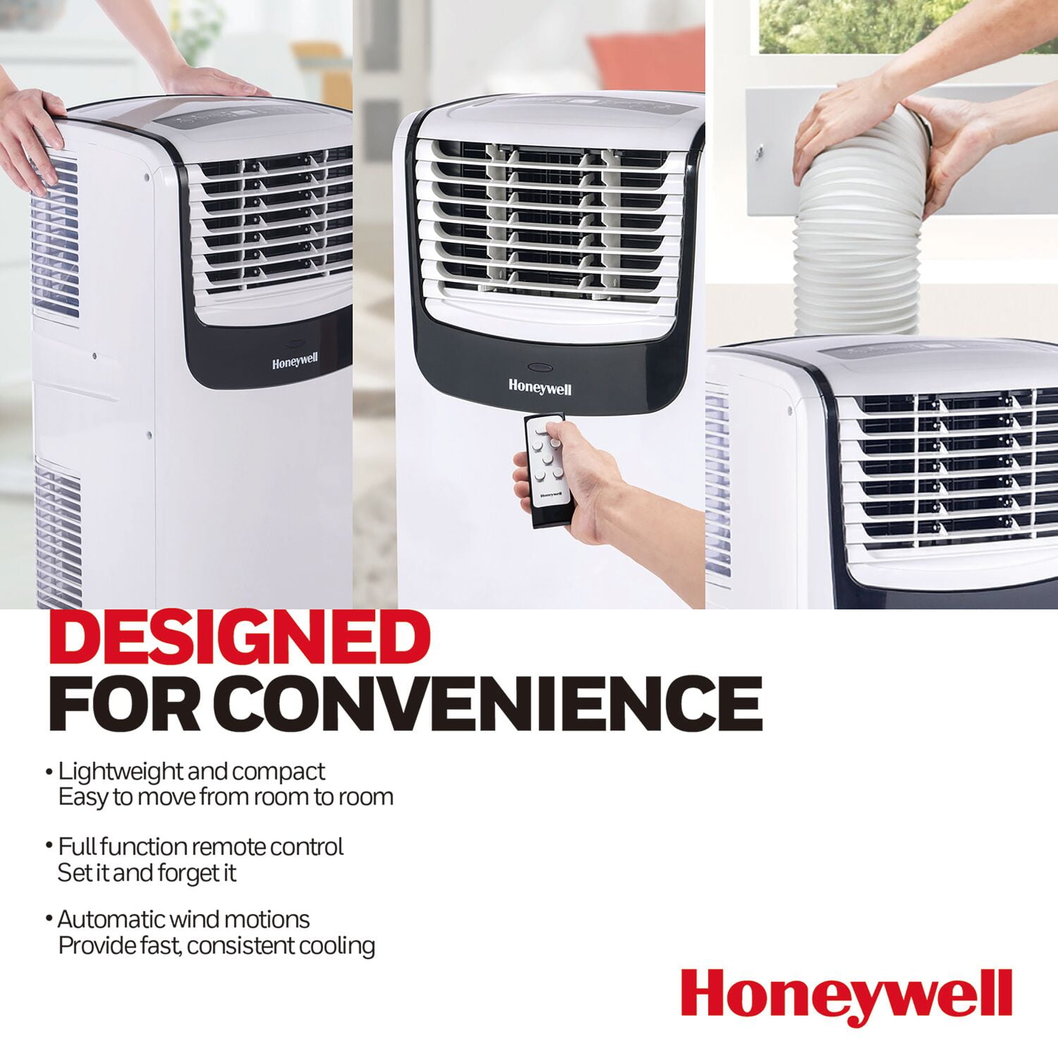Honeywell 6,800 BTU (10,000 ASHRAE) 115-Volt Portable Air Conditioner, White/Black, up to 450 Sq ft, MO0CESWK7 - Image 14
