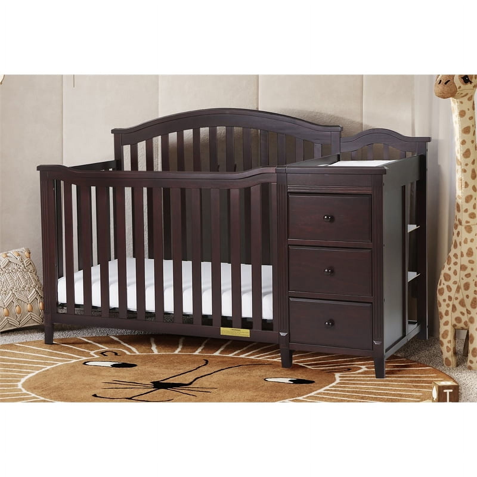 AFG Baby Furniture Kali II 4-in-1 Convertible Crib & Changer, Espresso - Image 5