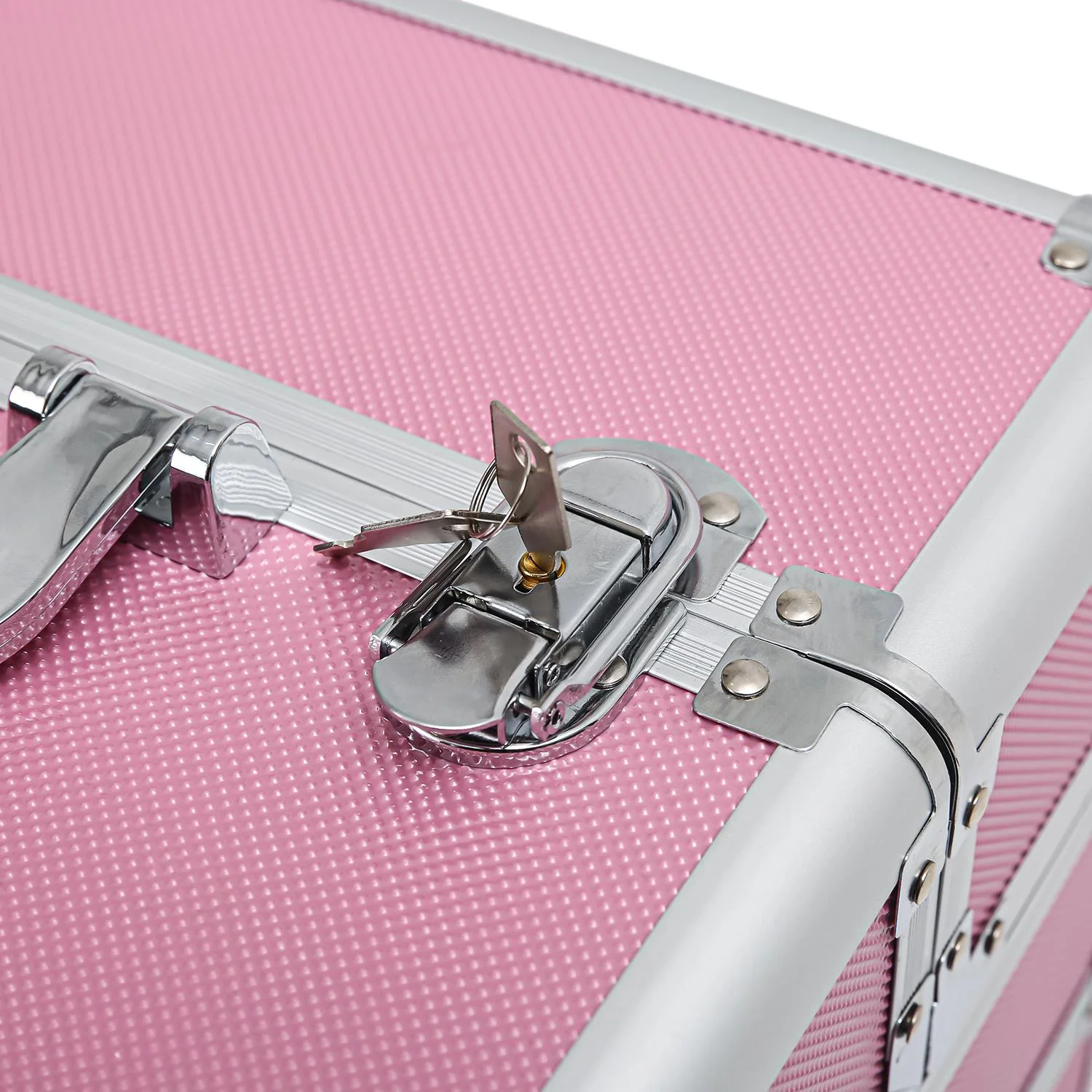 Zimtown 4 in 1 Aluminum Rolling Cosmetic Makeup Train Cases Trolley Professional Artist Organizer - Image 5