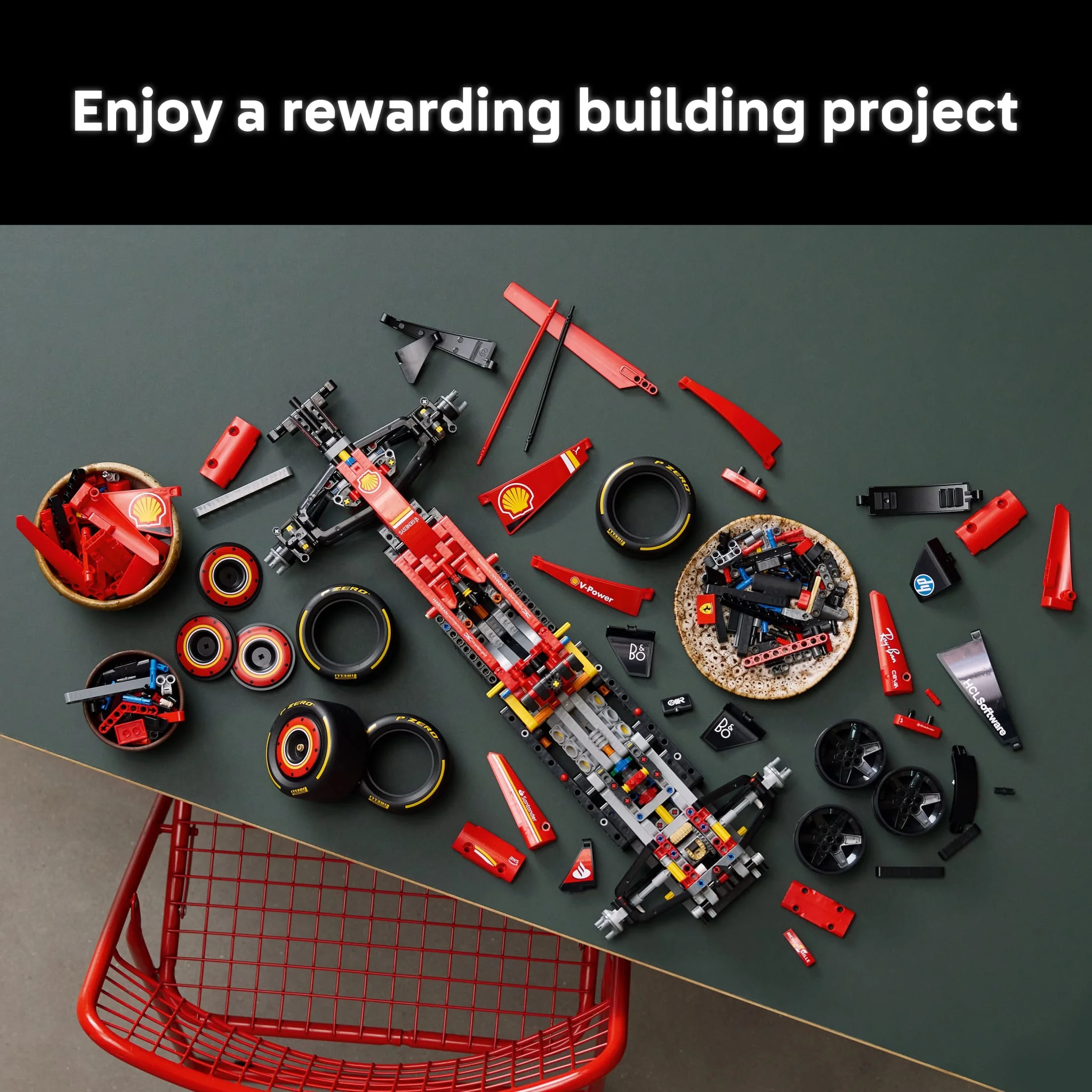 LEGO Technic Ferrari SF-24 F1 Model Car Kit - Building Set for Adults, Ages 18+ With Realistic Features - Ferrari F1 DIY Craft for Display - Gift Idea for F1 Fans - 42207 - Image 4