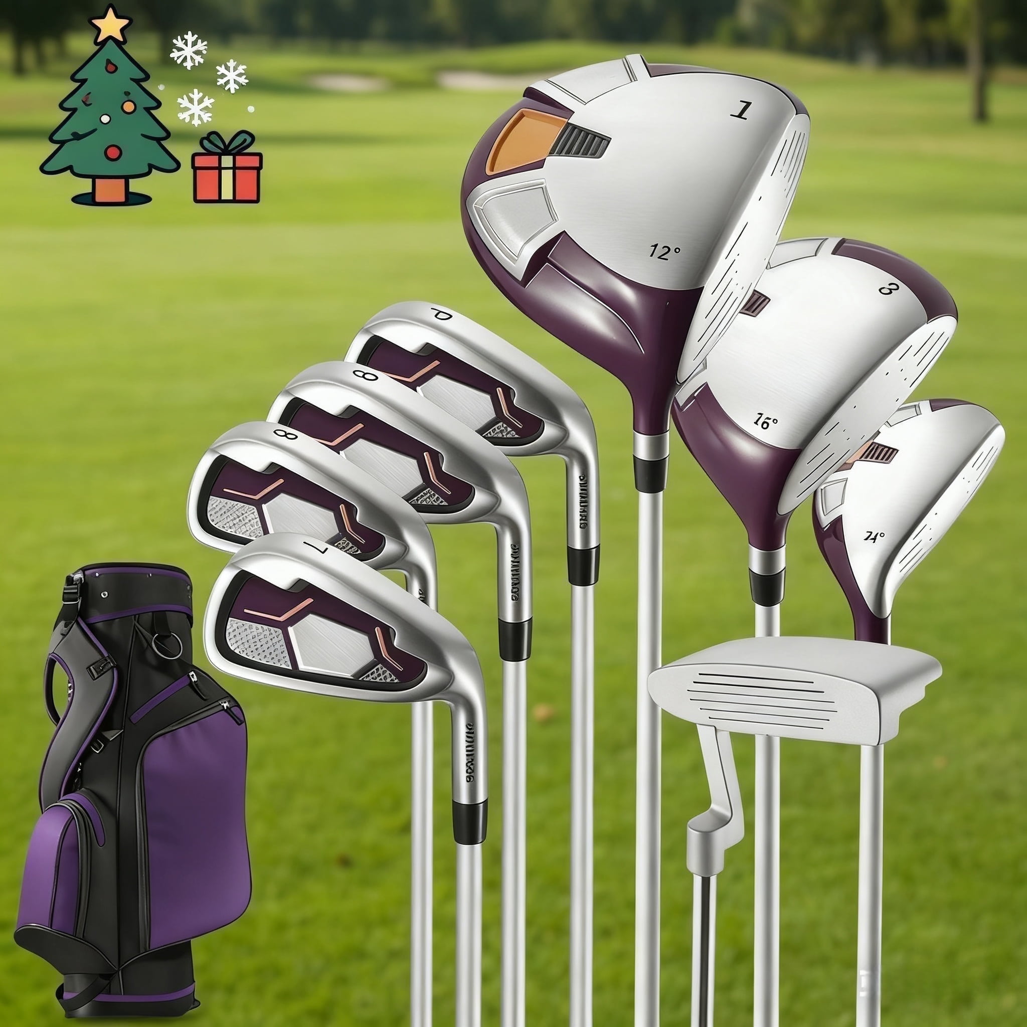 Naipo Complete Golf Clubs Package 8 Club Set for Men Woman Right Handed True Temper Steel Shafts Putter Stand Bag and 3 H C Bonus Head - Image 3