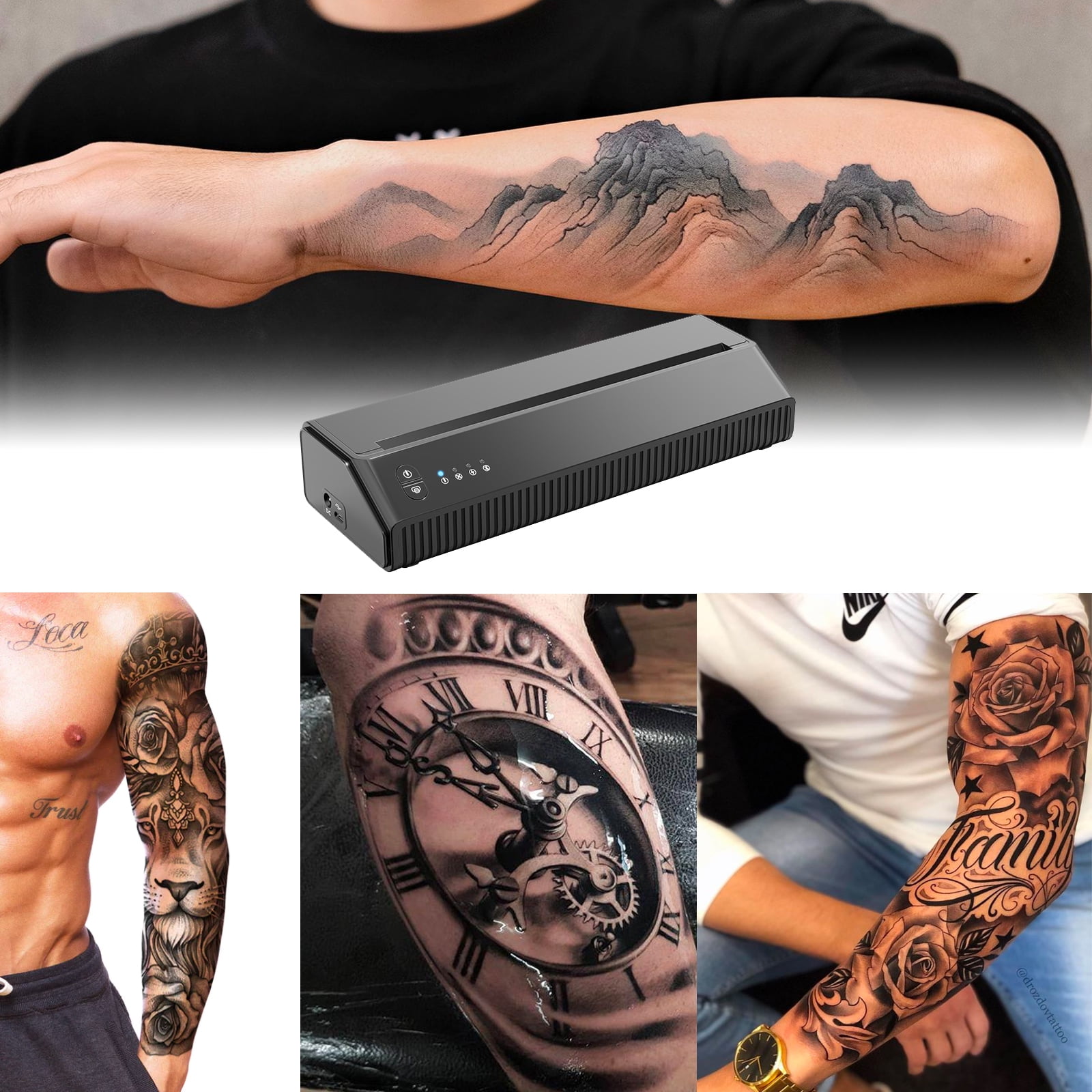 Jollebone Bluetooth Tattoo Stencil Maker Tattoo Transfer Thermal Printer Machine with 10 Transfer Paper - Image 5