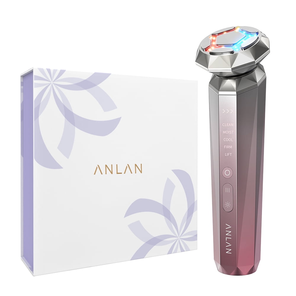 ANLAN Facial Massager EMS RF Beauty Device Face Lifting Machine Therapy Sonic Vibration Wrinkle Removal Skin Tightening ,Pink - Image 8