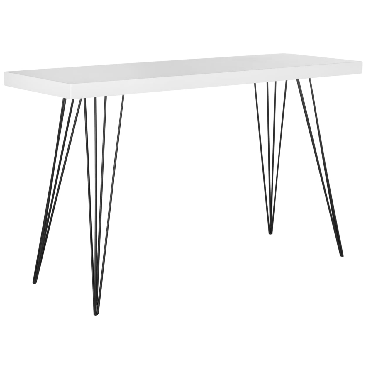 SAFAVIEH Wolcott Retro Mid-Century Lacquer Console Table, White/Black - Image 5