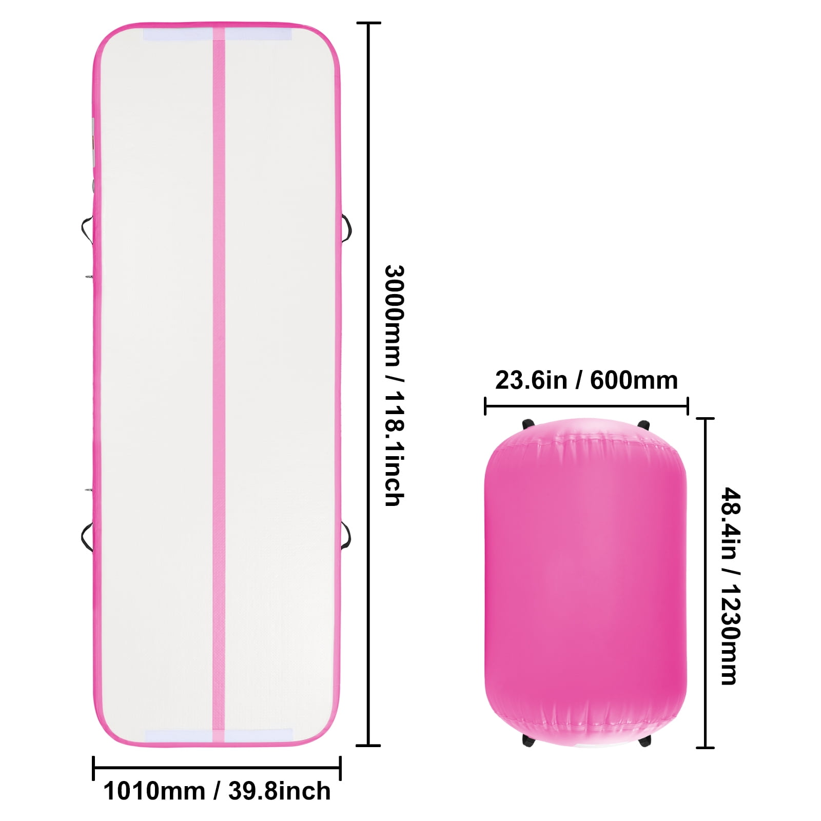 KFFKFF Air Track Set 2 Piece Inflatable Tumbling Gymnastics Gym Mat with Pump - Image 8