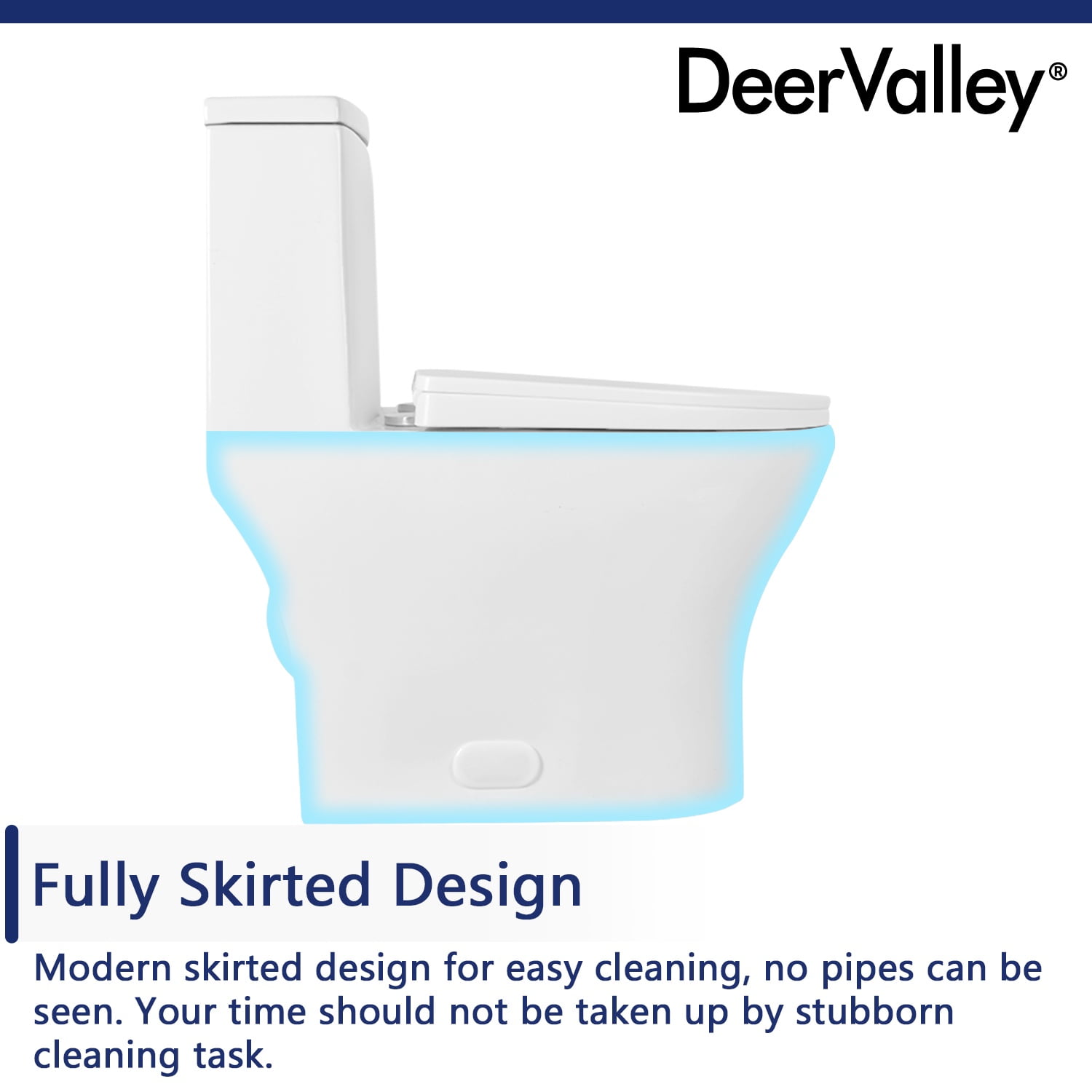DV-1F0073 Ally Bathroom Toielt, One-Piece Toielt Dual-Flush Elongated Floor Mounted Toilet with White Glazed Surface(Seat Included) - Image 4