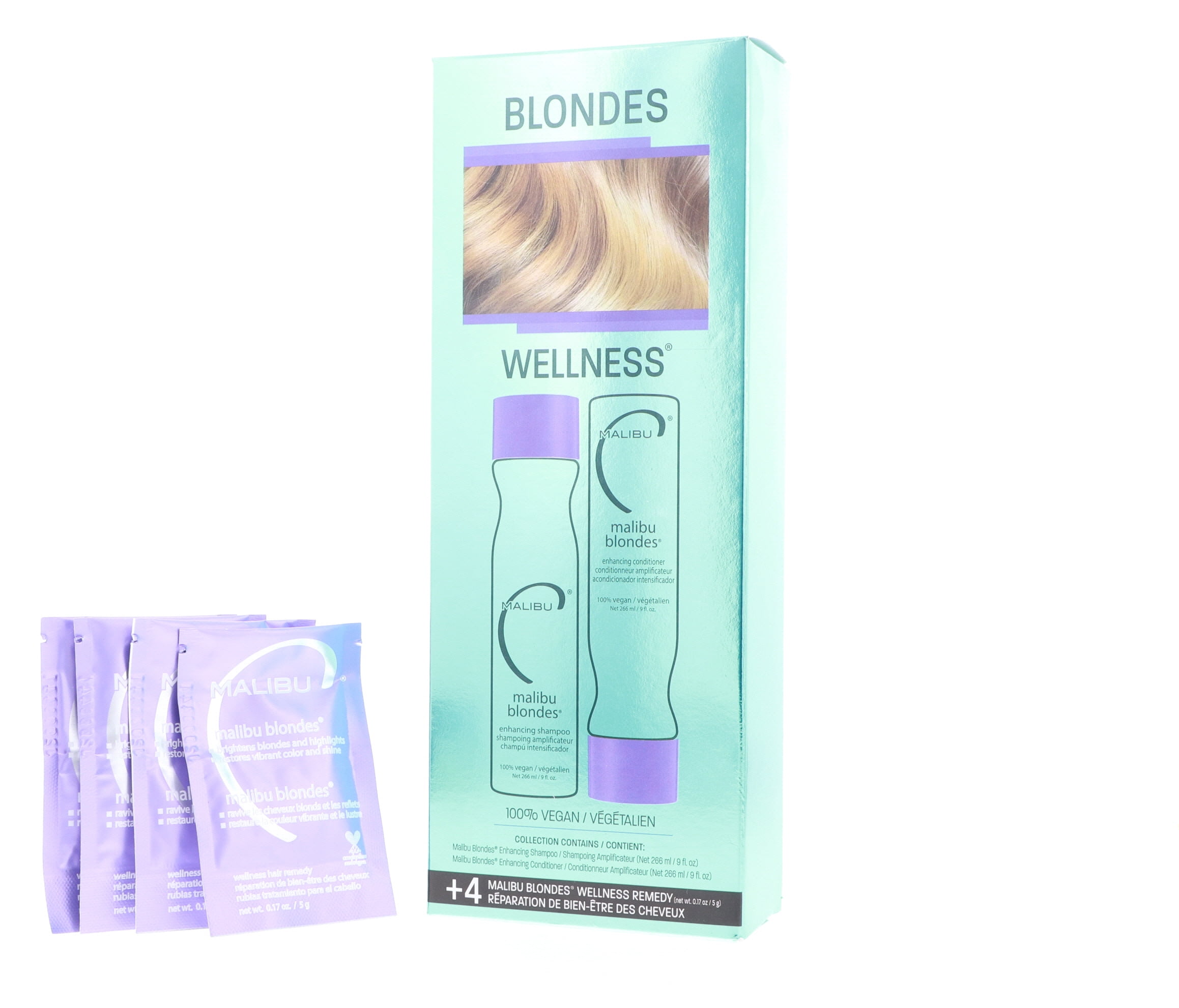 Malibu Blondes Enhancing Treatment Kit (Shampoo 9 oz, Conditioner 9 oz, Hair Remedy 4 x 0.17 oz) - Image 9
