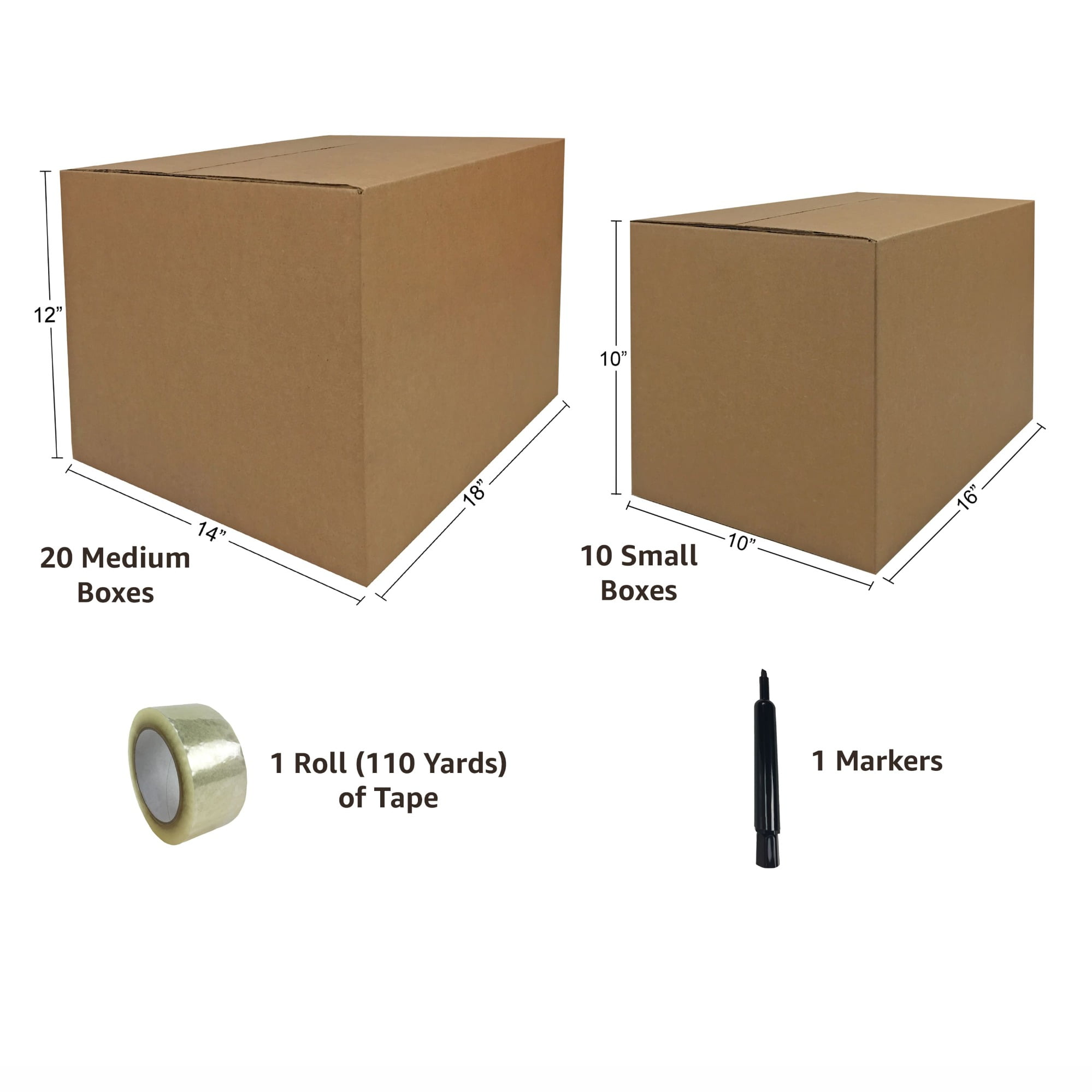 uBoxes Moving Boxes - Value Economy Kit #2 Qty: 30 Boxes & Moving Supplies - Image 7
