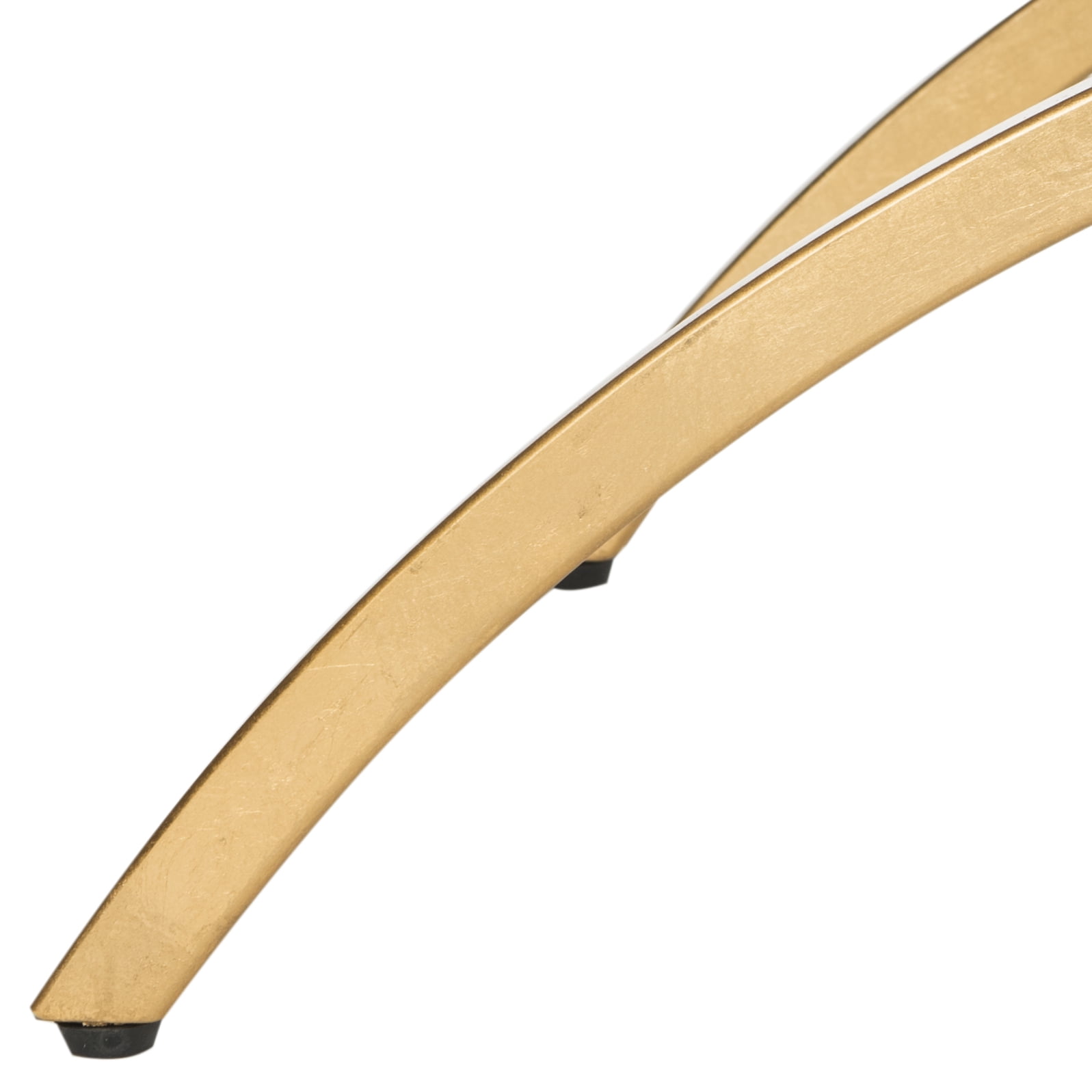 SAFAVIEH Moon Arc Modern Glam Solid Bench, Light Beige/Gold - Image 4