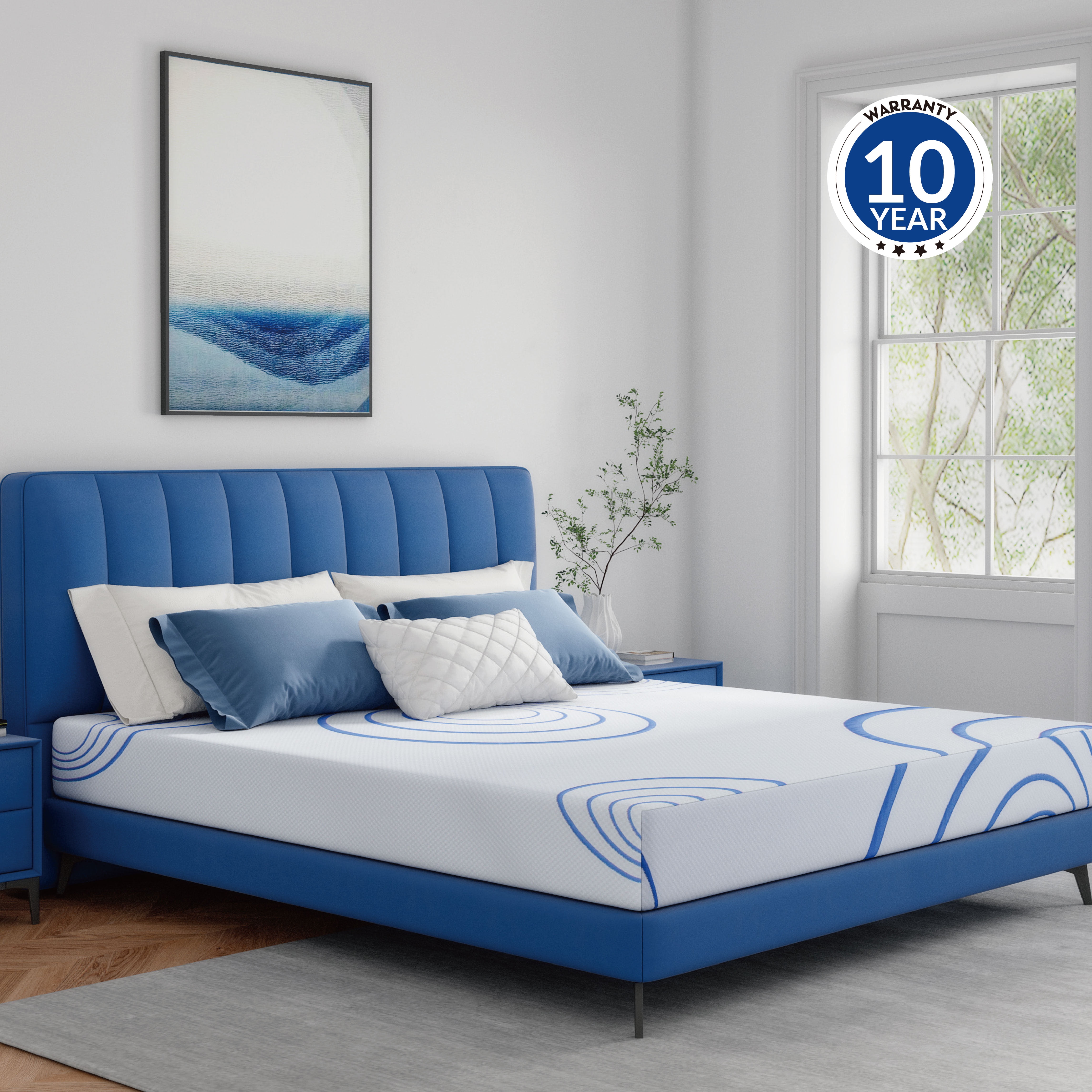 EGOHOME Charcoal 8" Gel Memory Foam Mattress,Queen Mattress in a Box,Medium - Image 8