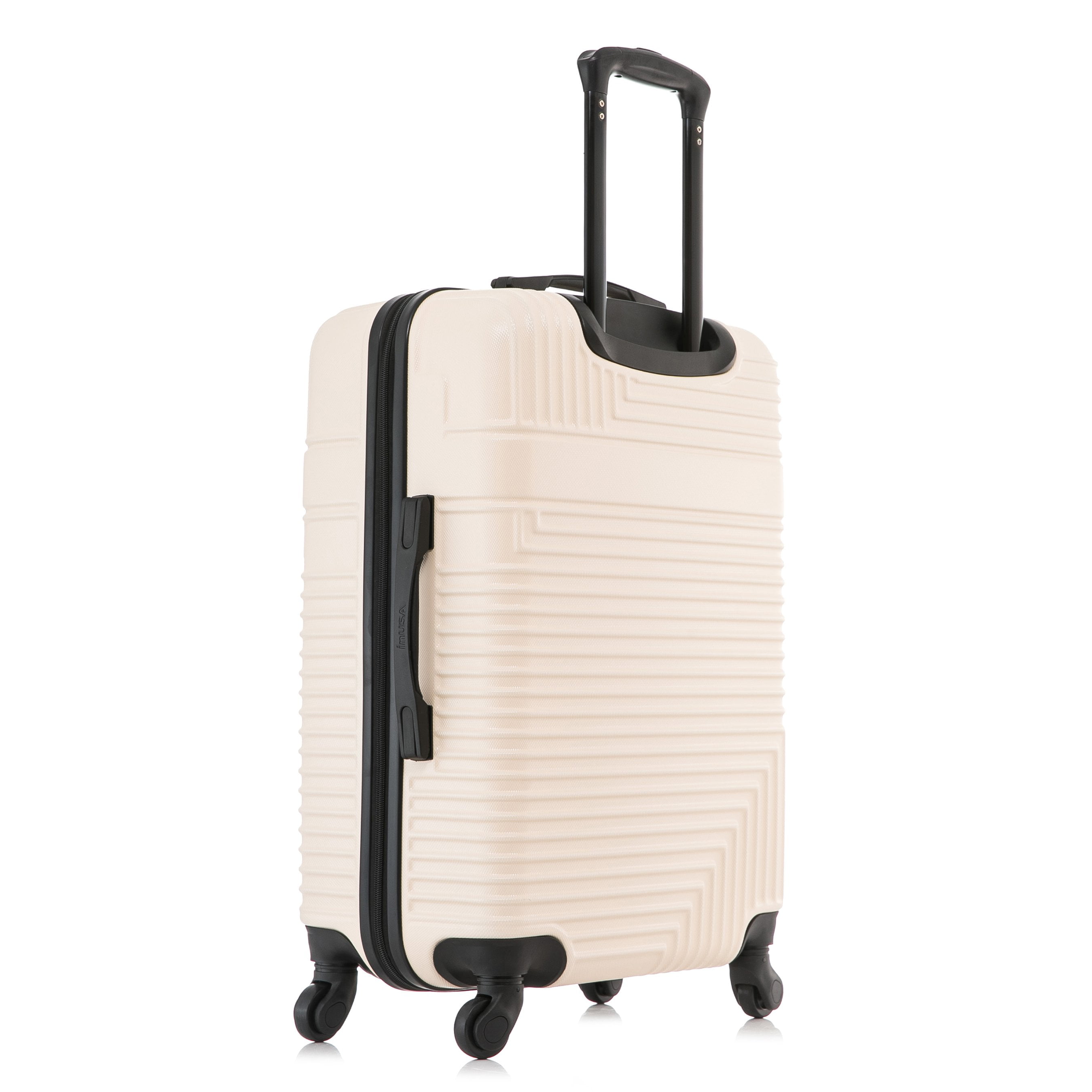InUSA Resilience 24" Hardside Lightweight Luggage with Spinner Wheels, Handle, and Trolley, Sand - Image 7
