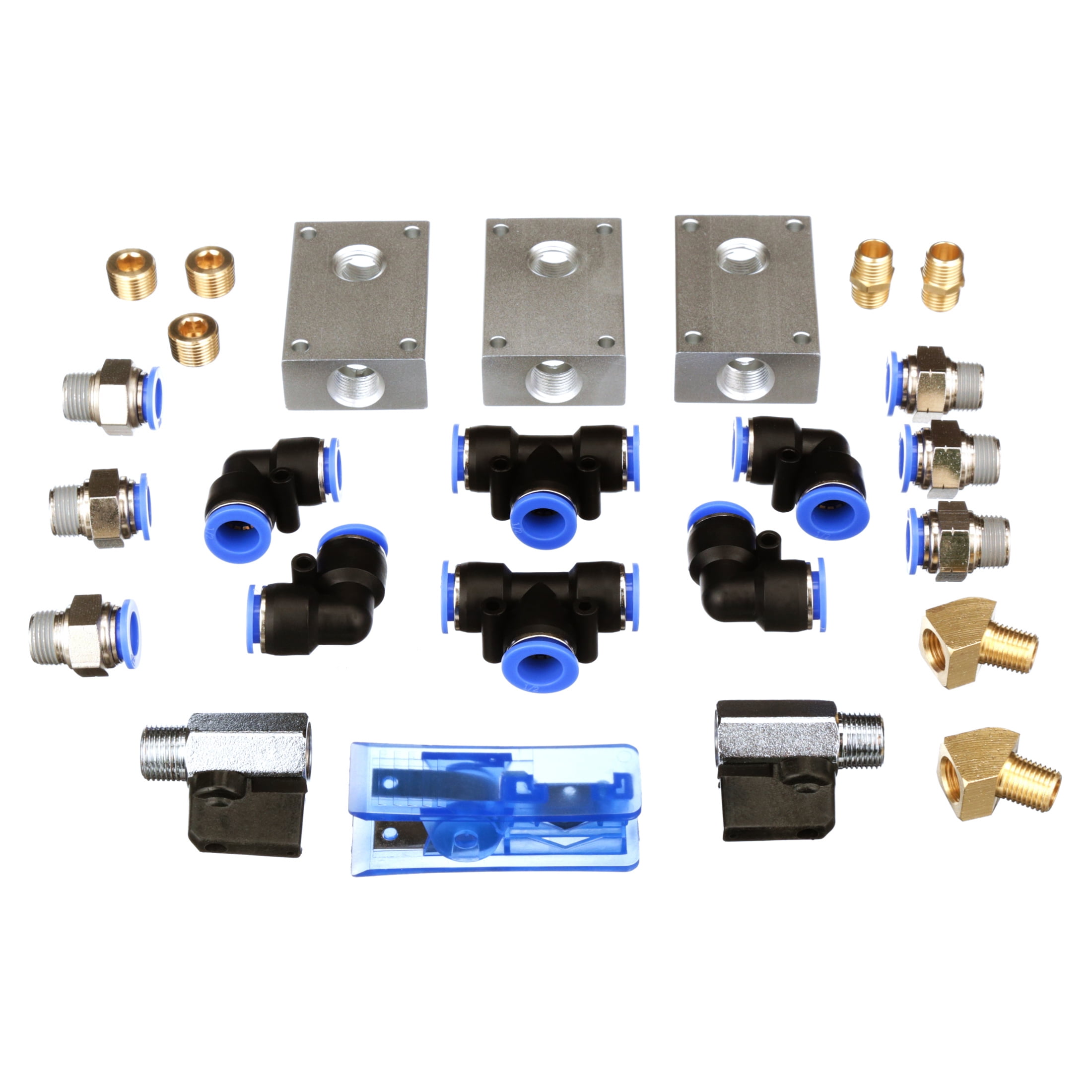 Primefit PCKIT26 1/2 in. x 100 ft. Nylon Tubing with Air Piping System Air Push To Connect Kit (26-Piece) - Image 10