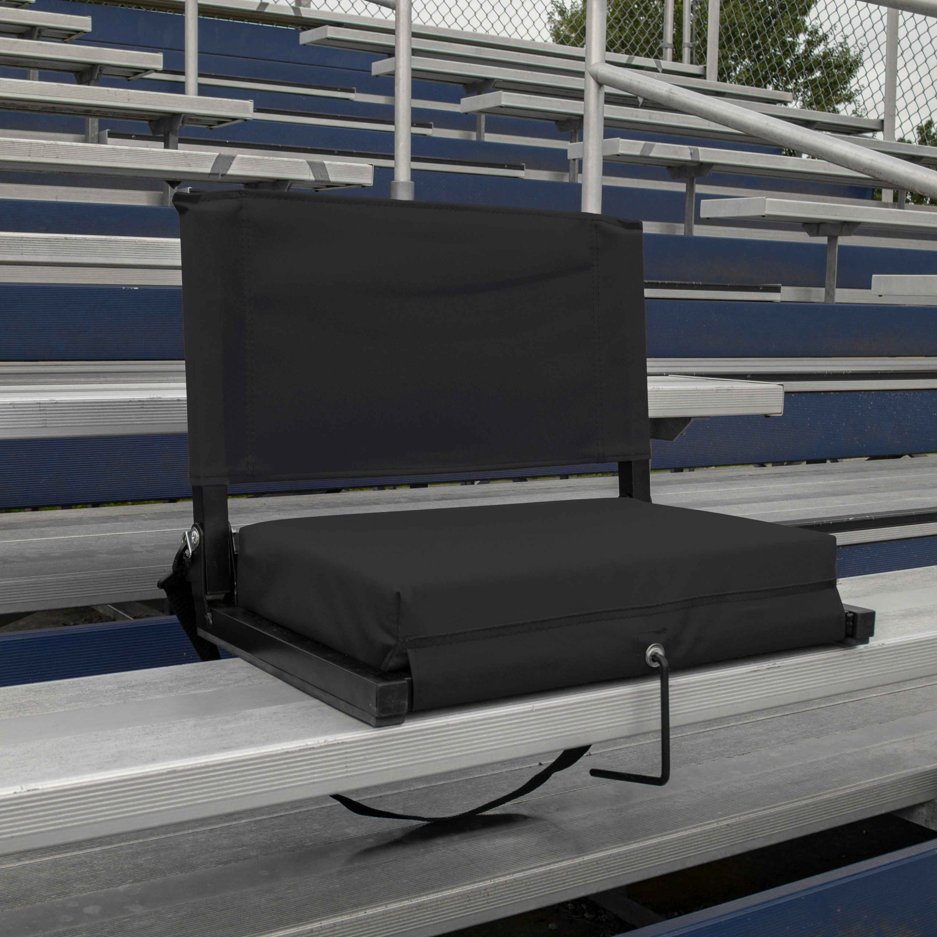 Stadium Chairs for Bleachers with Back Support by Outdoor Leisure Products, Extra-Large Ultra-Padded Seat for Complete Comfort, Easy Carry Handle with Adjustable Shoulder Strap - Image 4