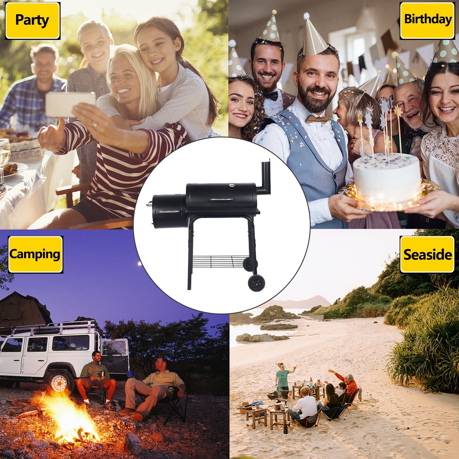 SUGIFT Portable BBQ Charcoal Grill with Offset Smoker - Image 9