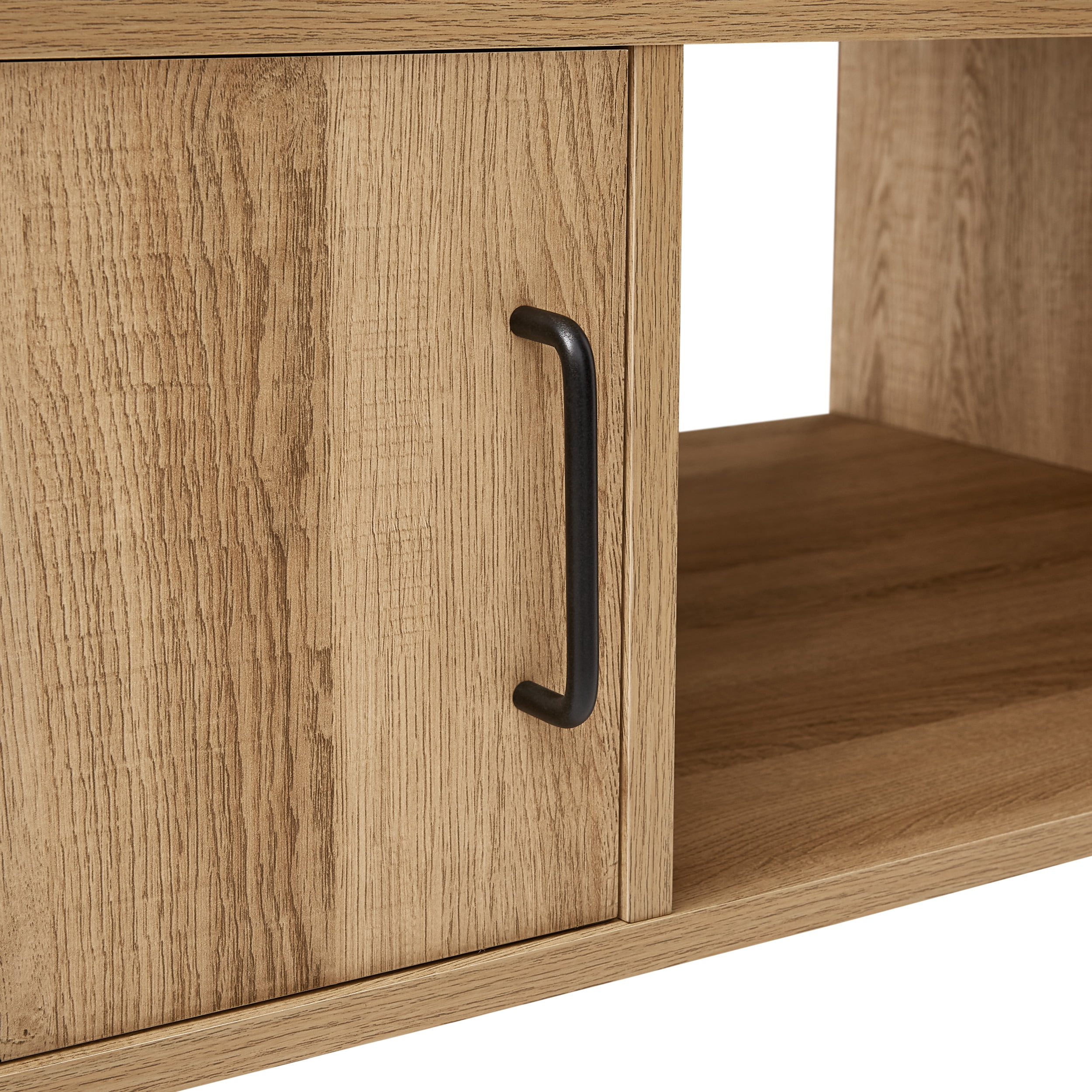 Mainstays Modern Hairpin Rectangle Coffee Table, Oak - Image 6