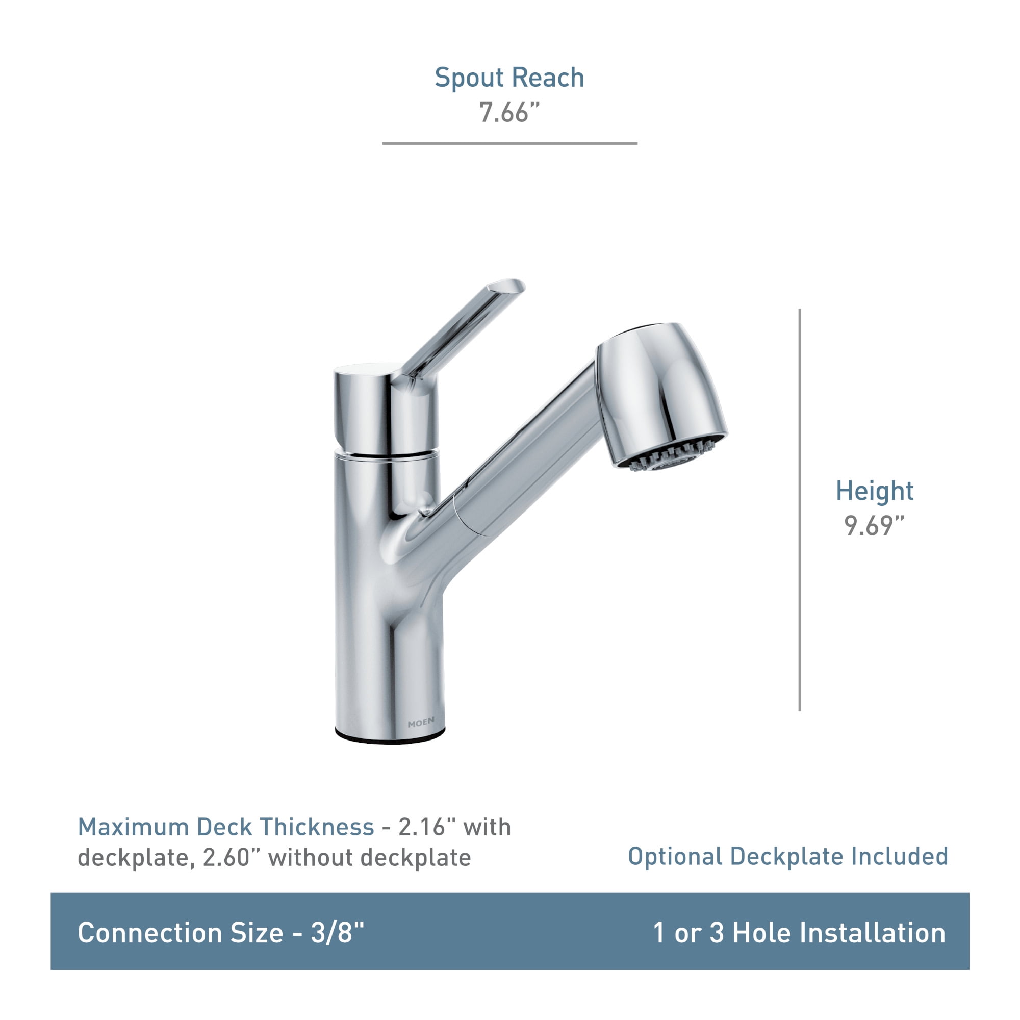 Moen Method Spot Resist Stainless One-Handle Pullout Kitchen Faucet - Image 7