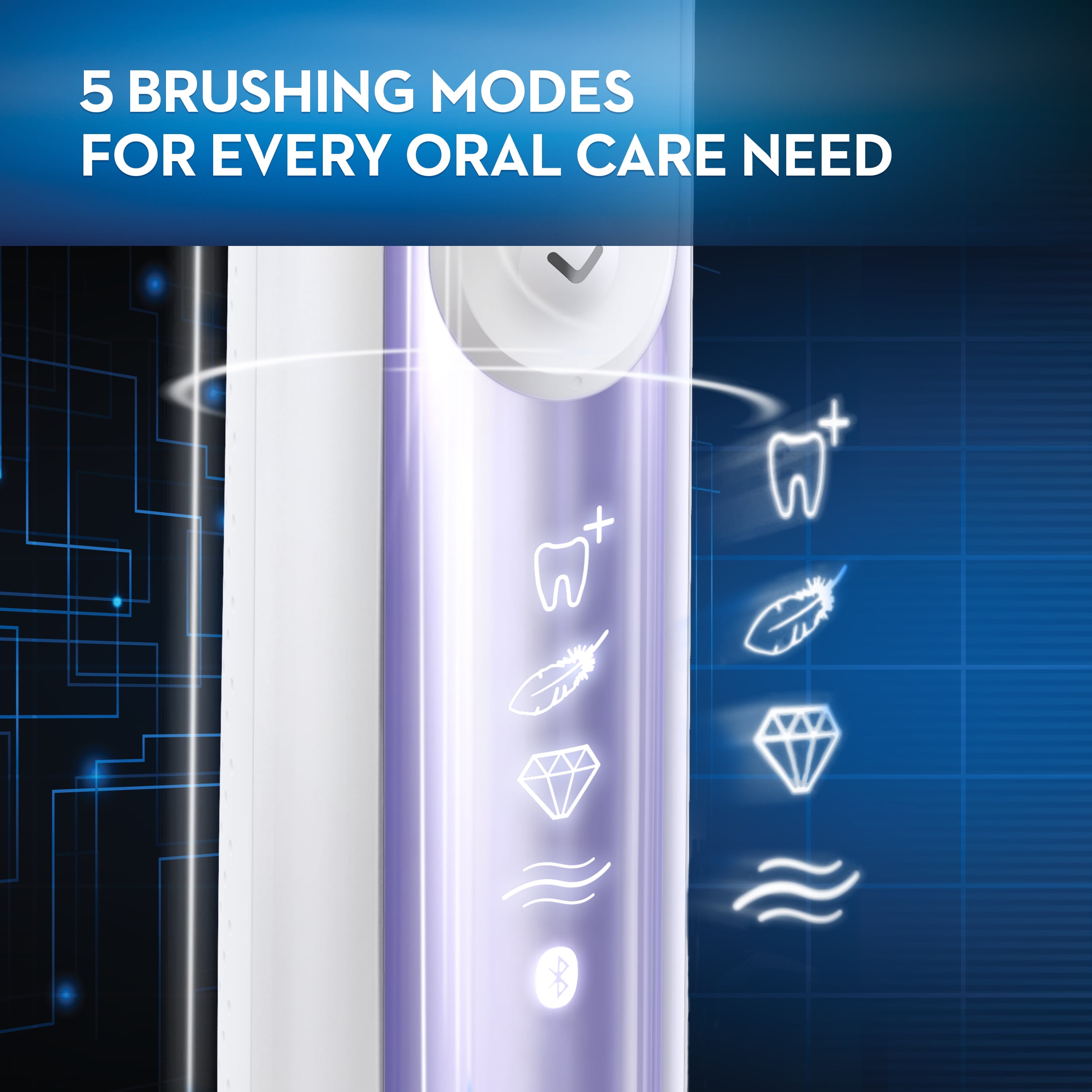 Oral-B Pro 7500 Power Rechargeable Electric Toothbrush, Powered By Braun, Orchid Purple - Image 13