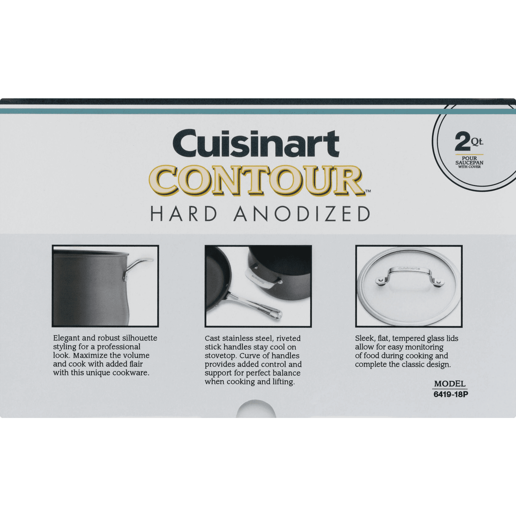 Cuisinart Contour Professional Cookware Pour Saucepan with Cover - 2 Quart, 1.0 CT - Image 4