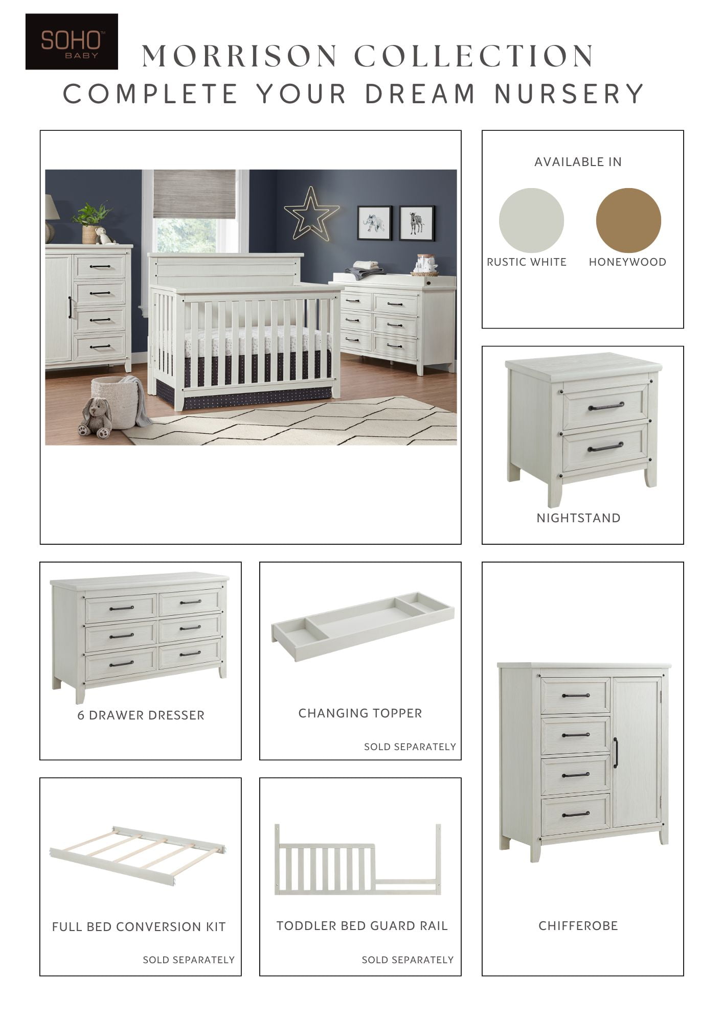 Soho Baby Morrison 4-in-1 Convertible Crib - Image 11