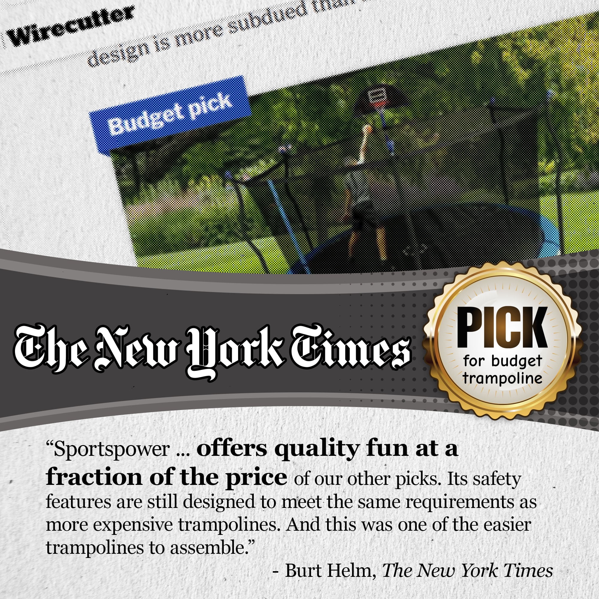 Sportspower TruJump 14ft Trampoline with Safety Enclosure & Jump Mat with Lifetime Warranty, ASTM - Image 3