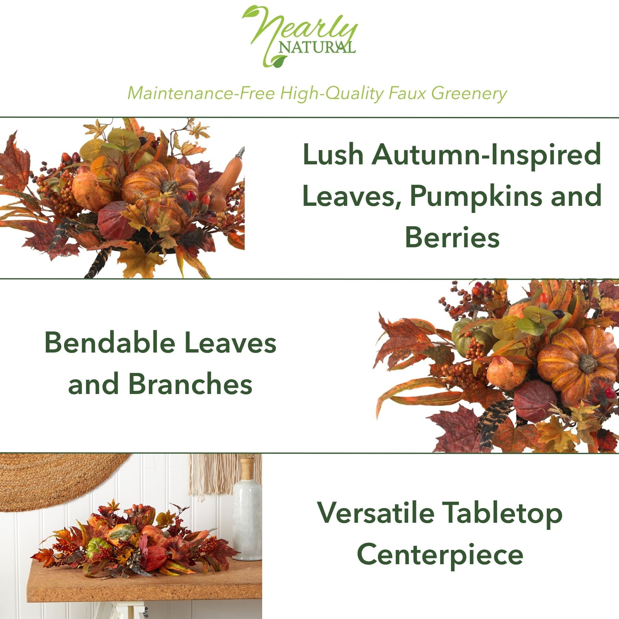 Nearly Natural Harvest Centerpiece - Image 4