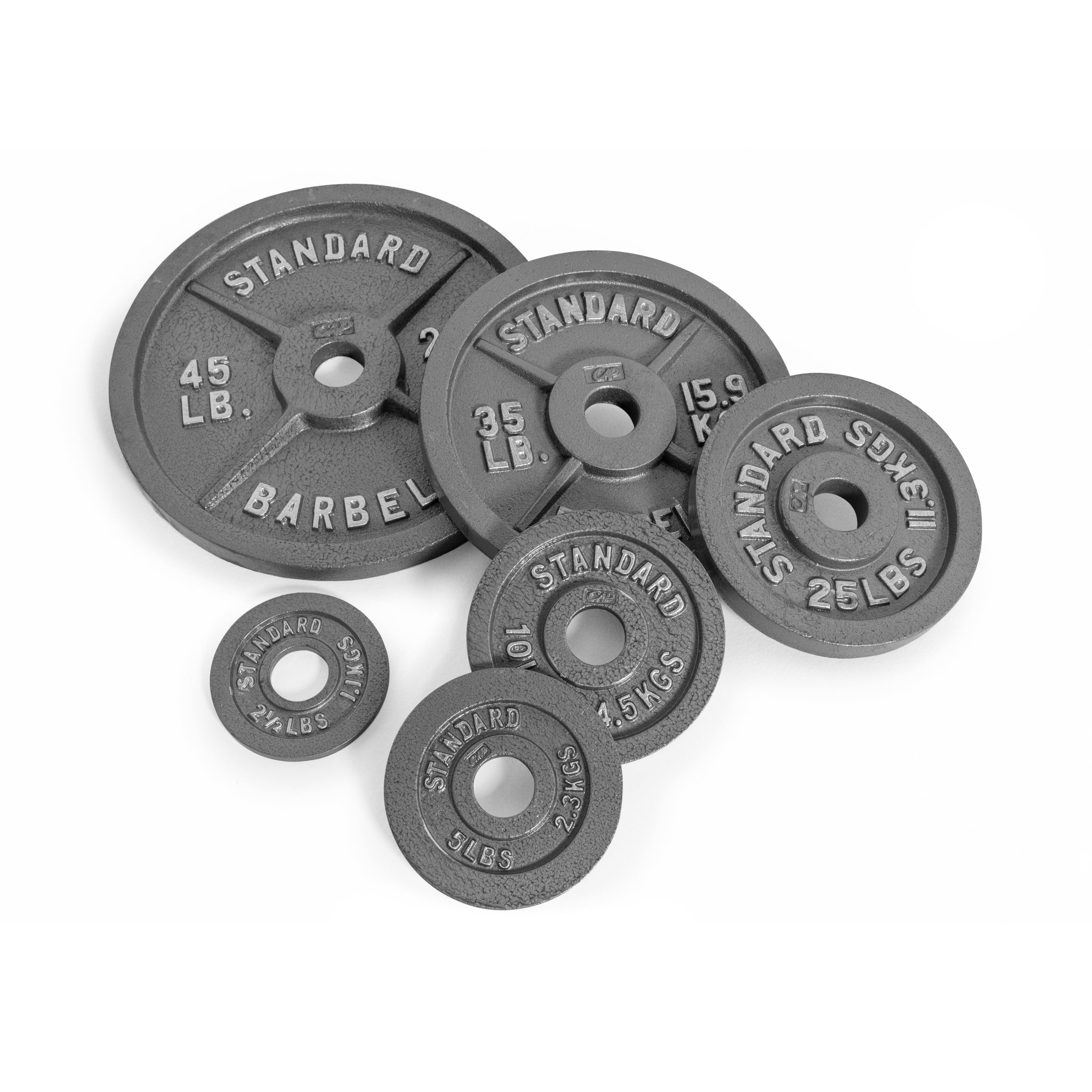 CAP Barbell Gray Olympic Cast Iron Weight Plate, 45 lb - Image 2