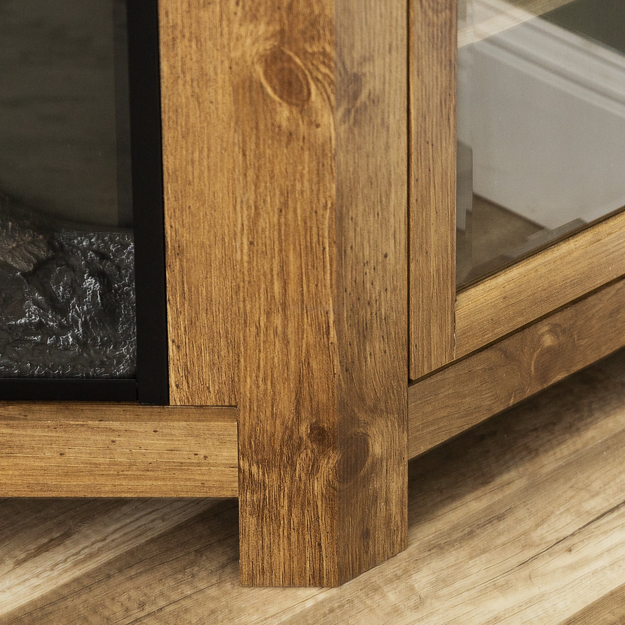 Walker Edison Barnwood Corner Fireplace TV Stand for TVs up to 50" - Image 5