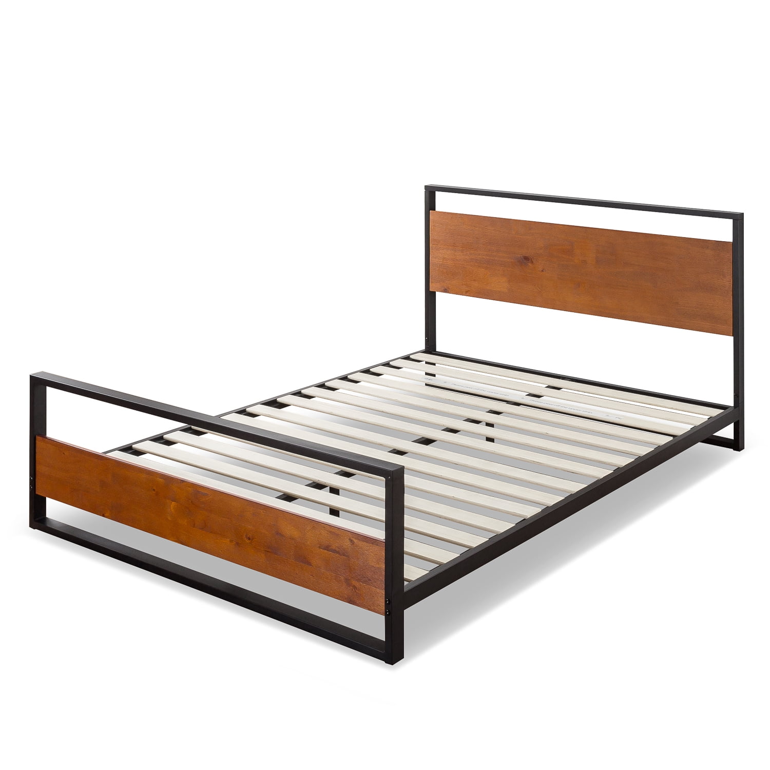 Zinus Suzanne 37" Metal and Wood Platform Bed with Headboard, Twin - Image 8