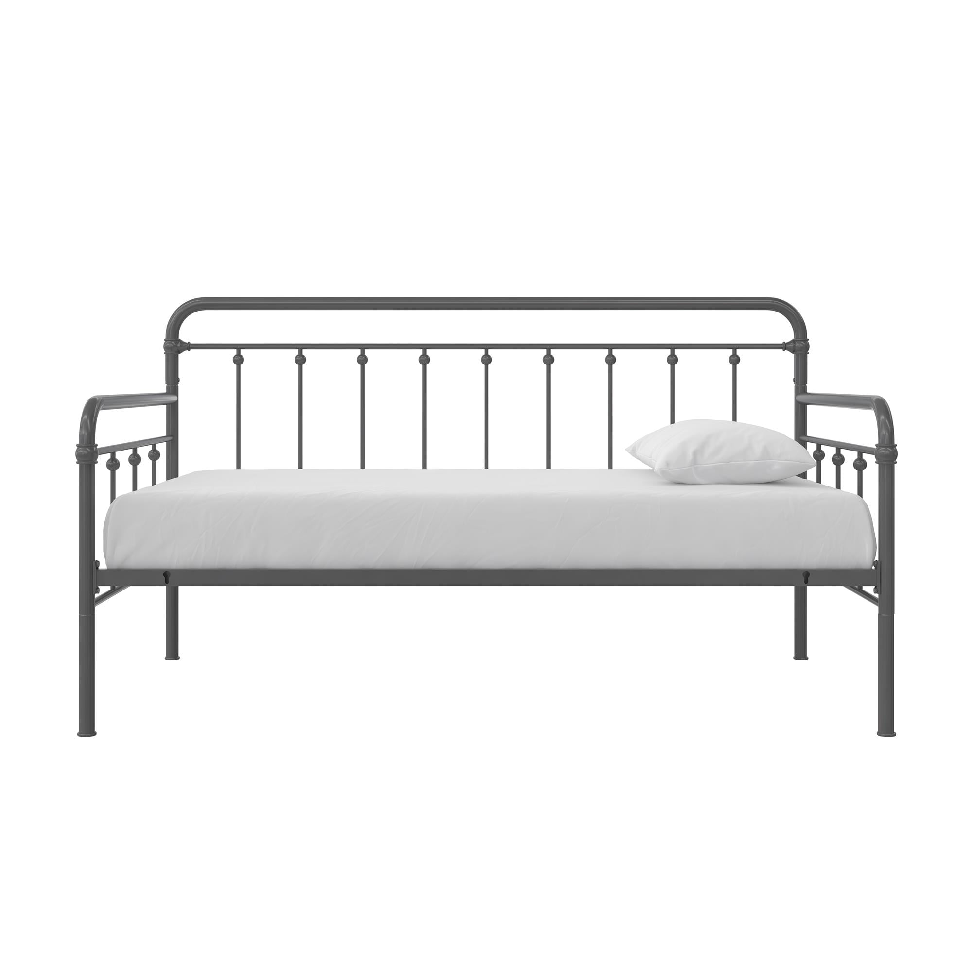 DHP Locky Metal Daybed with Pop Up Trundle Bed, Twin over Twin, Gunmetal Gray - Image 11