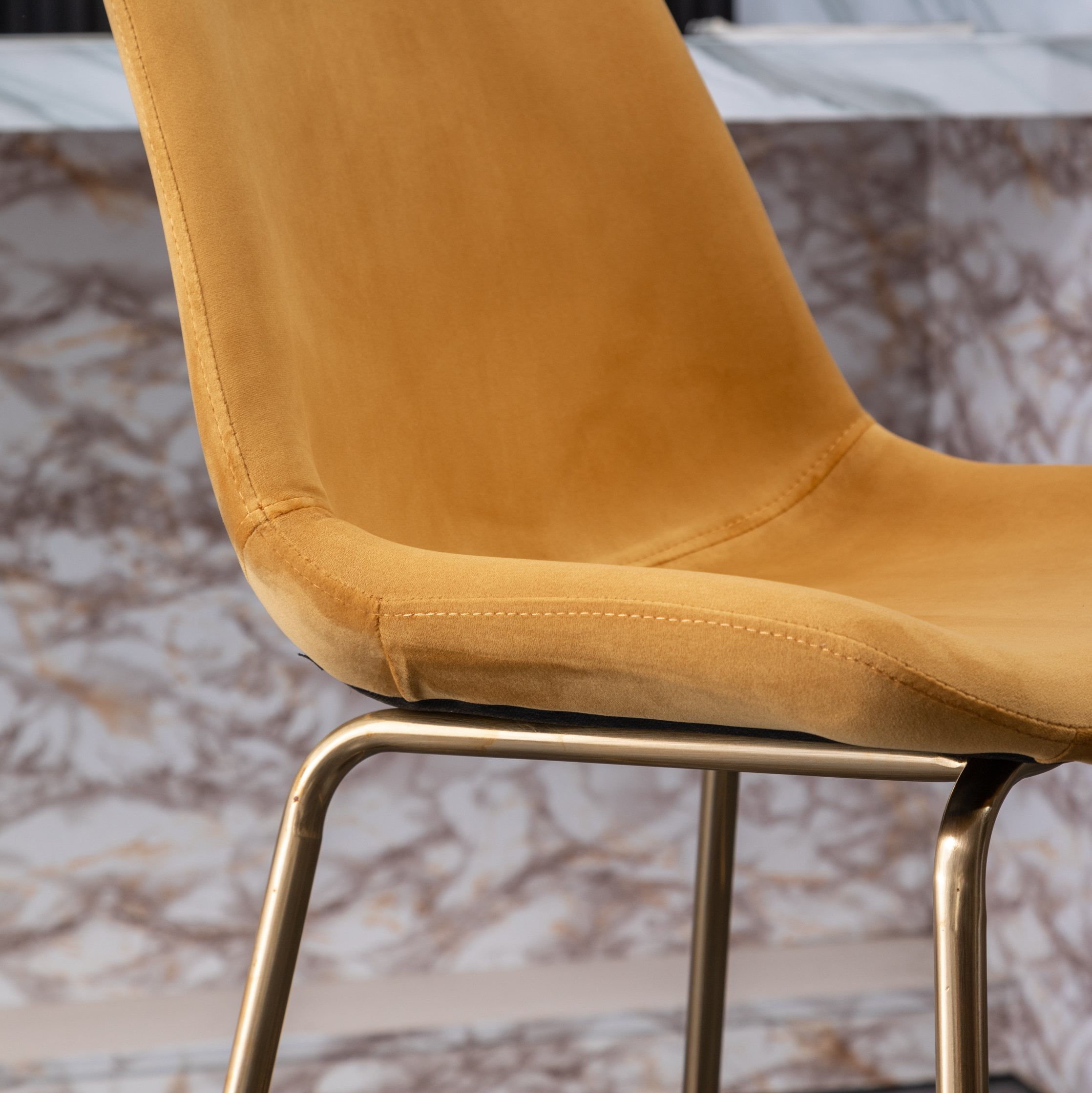 Roundhill Aufurr Modern Velvet 26.50 in Counter Height Stools - Set of 2 - Gold - Image 7