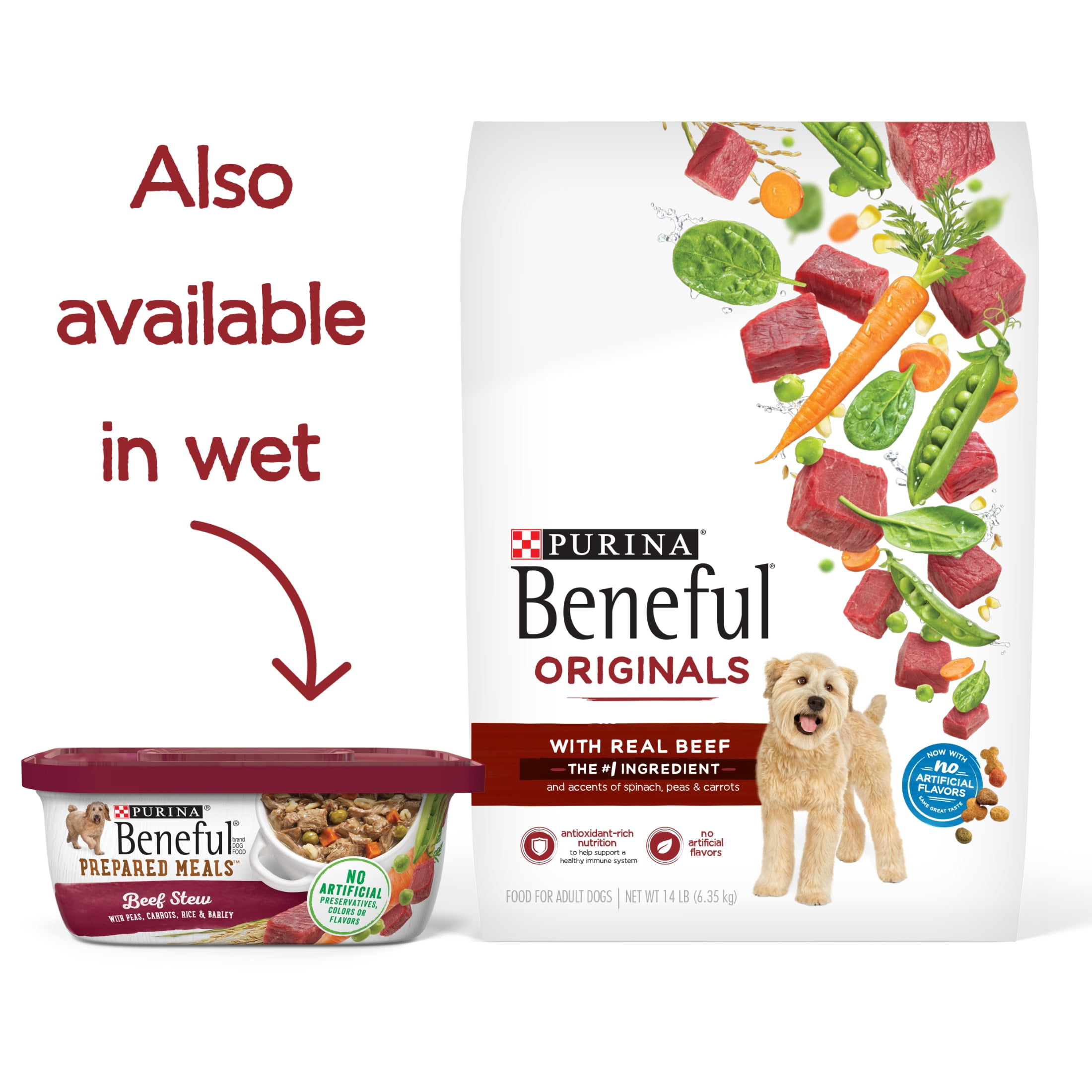 Purina Beneful Dry Dog Food for Adult Dogs Originals, Farm Raised Real Beef, 40 lb Bag - Image 5
