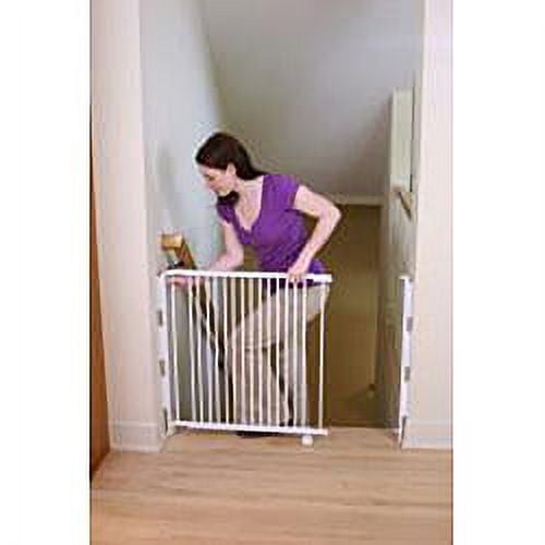 Regalo Extra Tall and Wide 2-in-1 Stairway and Hallway Baby Gate, White - Image 6